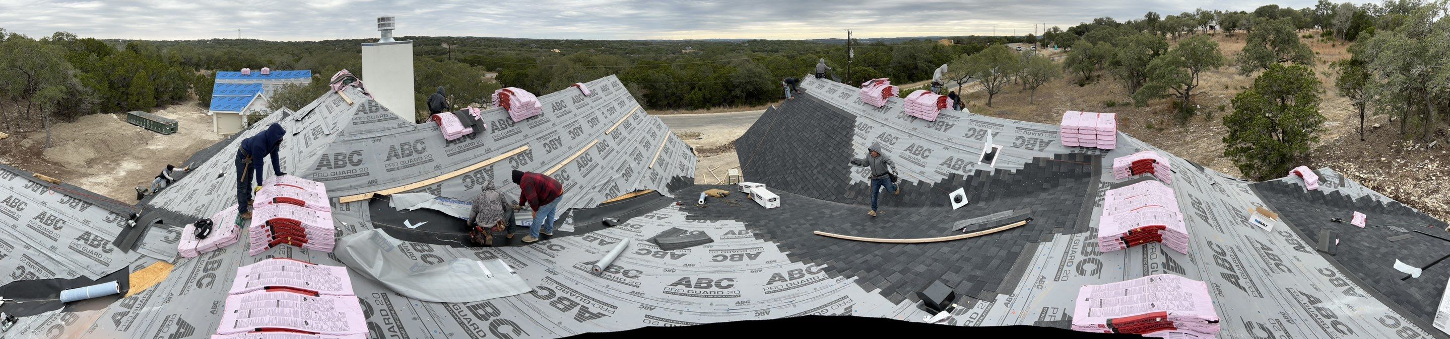 New Home Construction using Owens Corning 30 year Architectural Shingles by Premier Roofing and Contracting