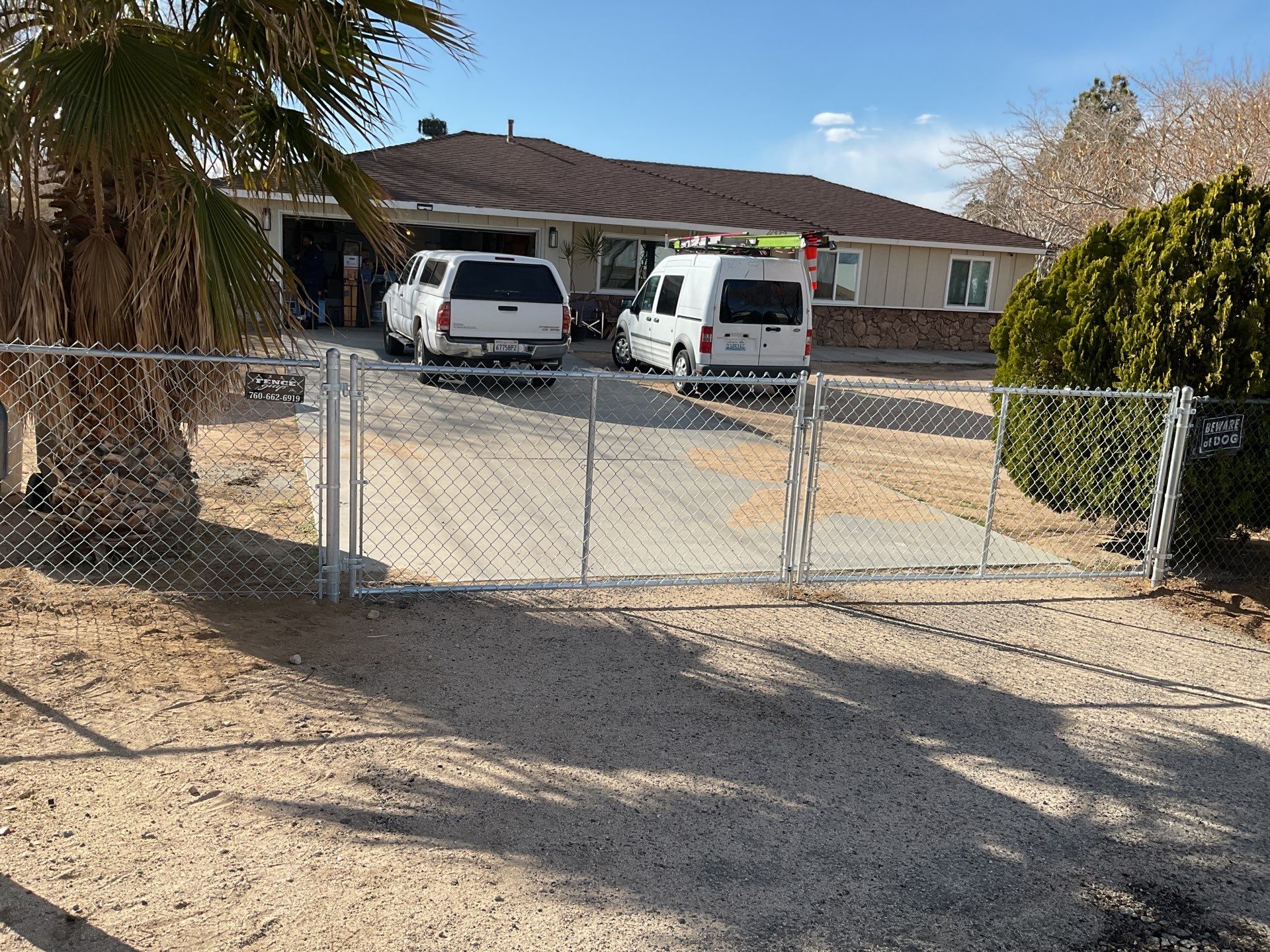 Fence Installation using chain link by Fence Guys Inc. 