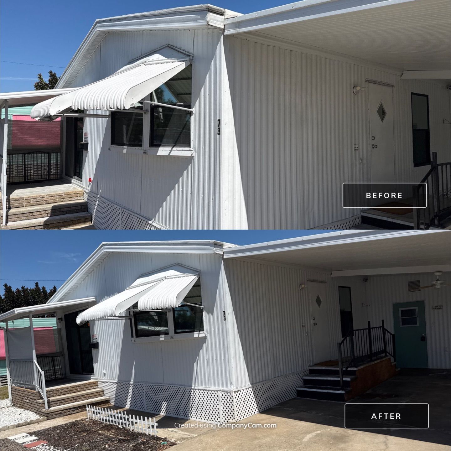 Mobile Home Soft Wash & TPO Roof Cleaning in Plaza Estates – Bradenton, FL by Sunshine AquaWash