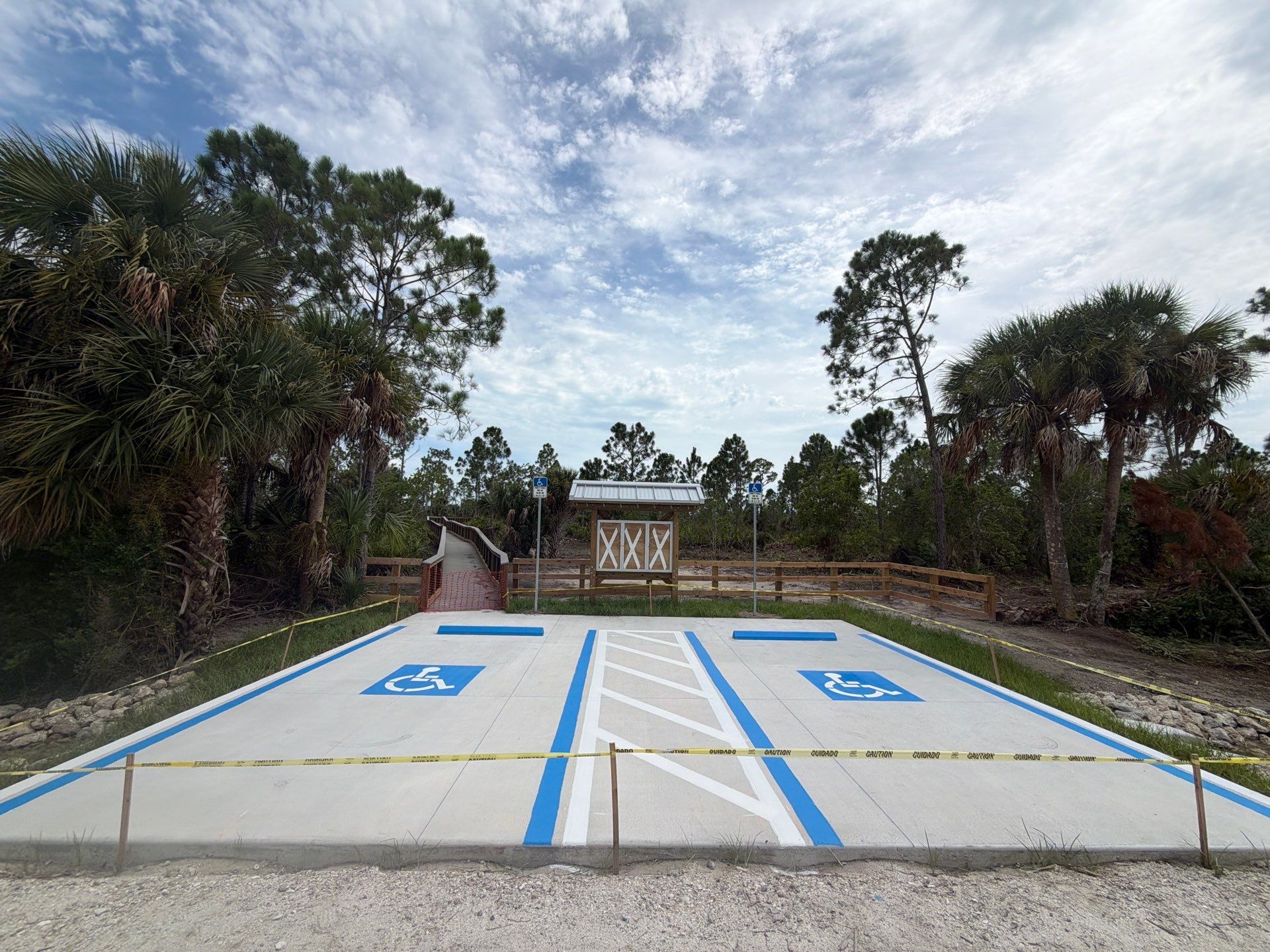 ADA-Compliant Parking Stall Installation and New Layout Line Striping in Englewood by Everline Coatings & Services - Southwest FL