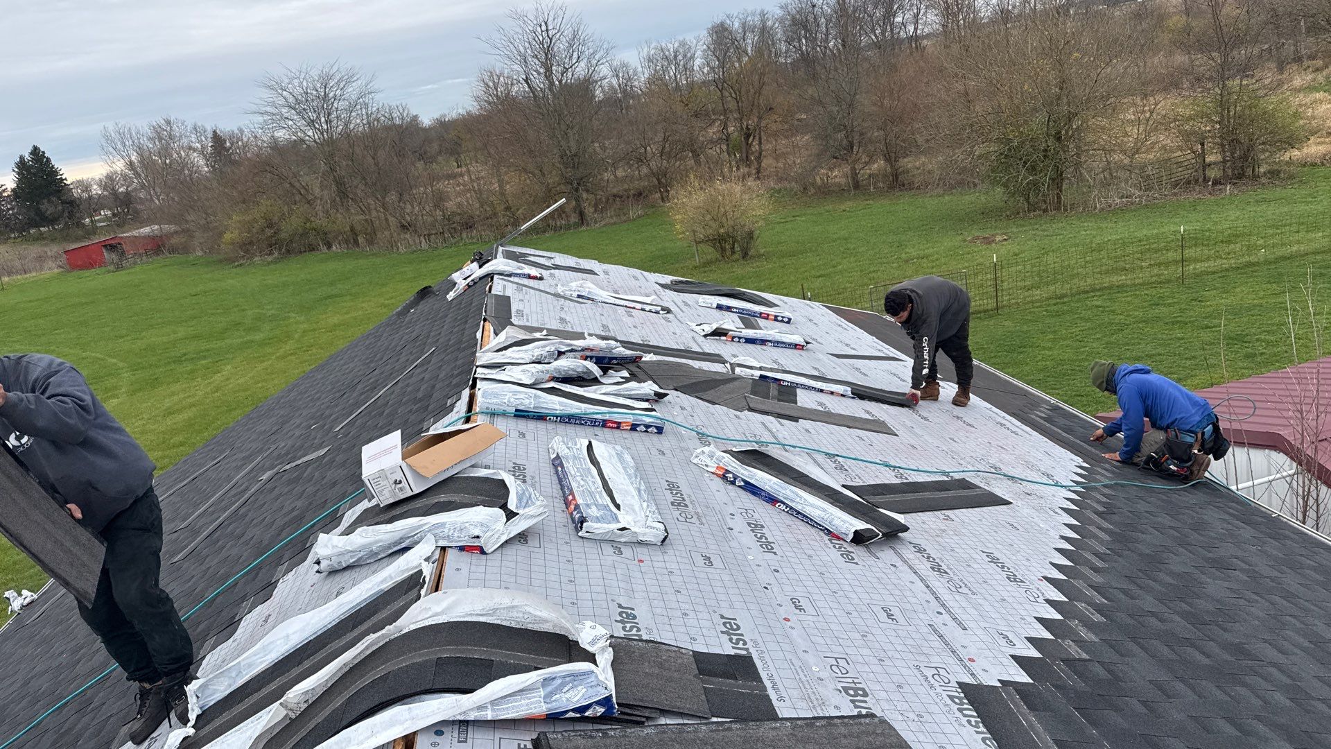 Residential Roofing Installation using Timberline HDZ Shingles - Charcoal by RoofX 