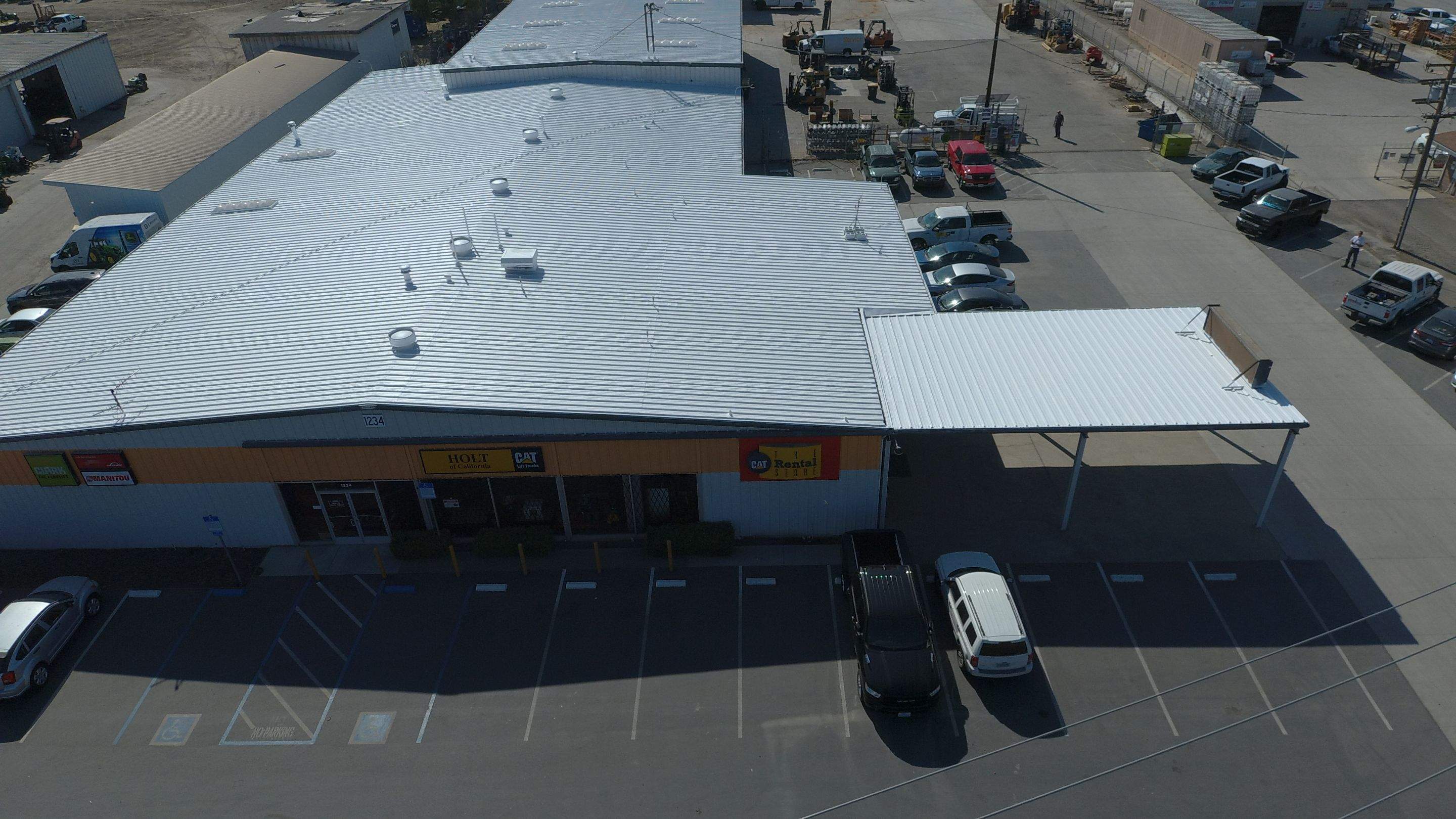 MR Roofing system using Conklin Benchmark/PUMA XL fabric and coating by Straight Edge Roofing Inc