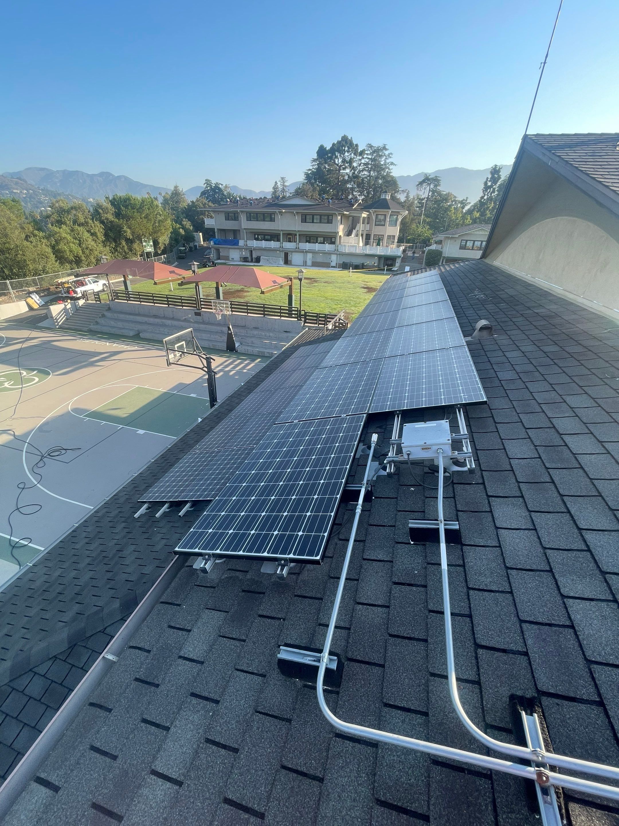 Commercial Solar Panel Cleaning for Chandler School in Pasadena Ca by Palm Coast Solar Cleaning