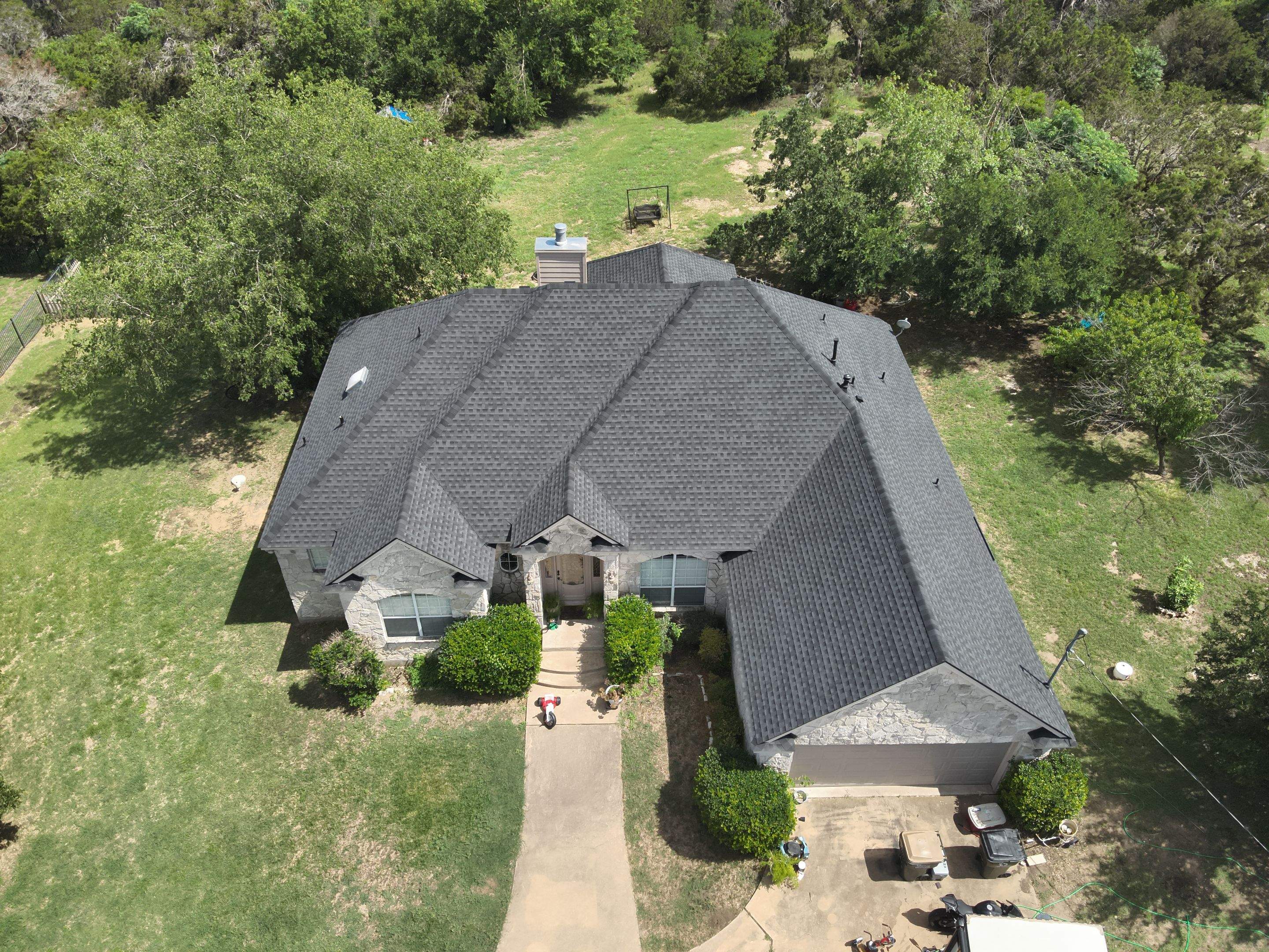 Residential Roof Replacement using GAF - HDZ - Charcoal by Action Exteriors Austin