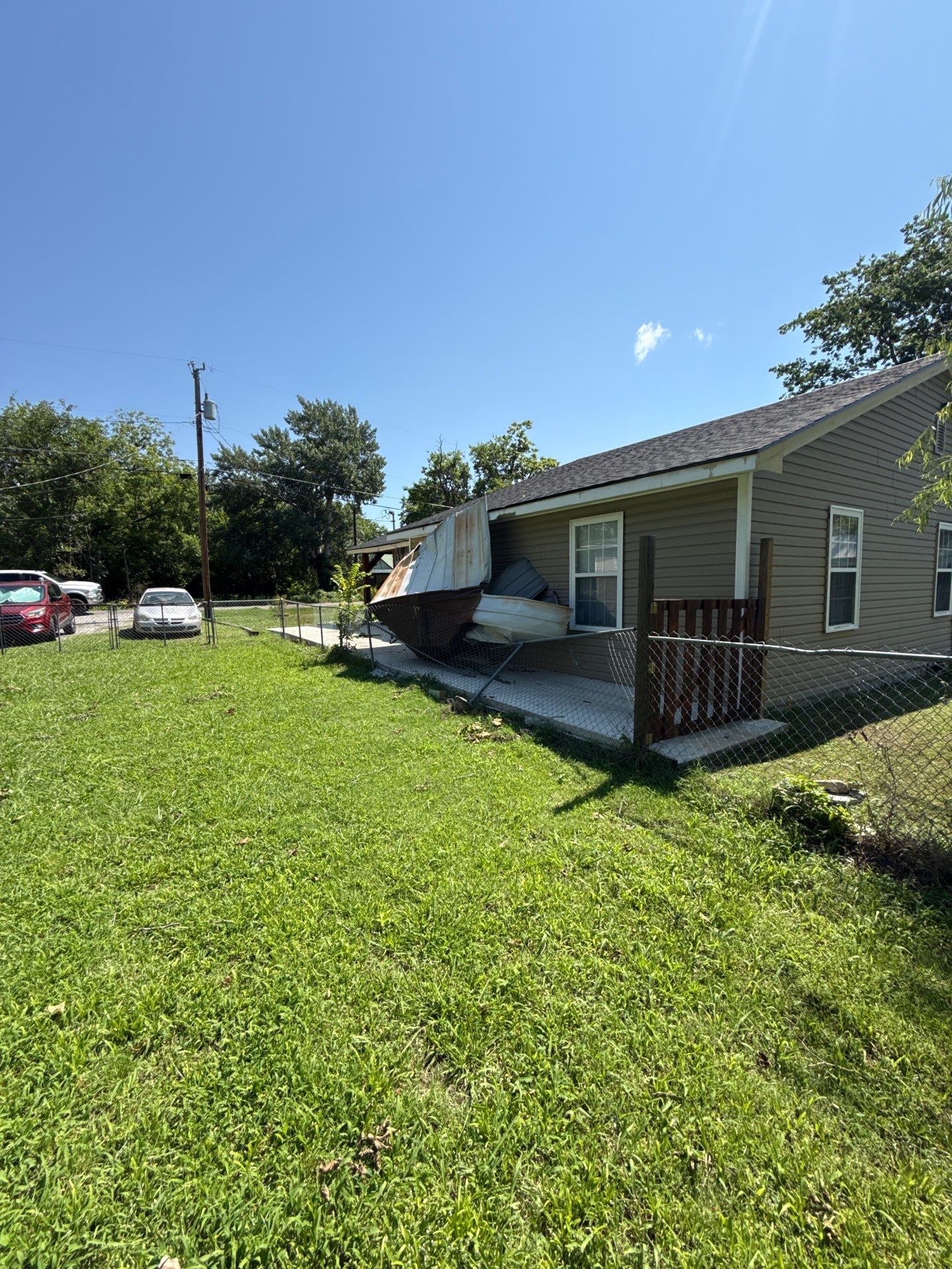 Hail damage & tornado damage restoration.  by In & Out Construction & Remodeling, LLC