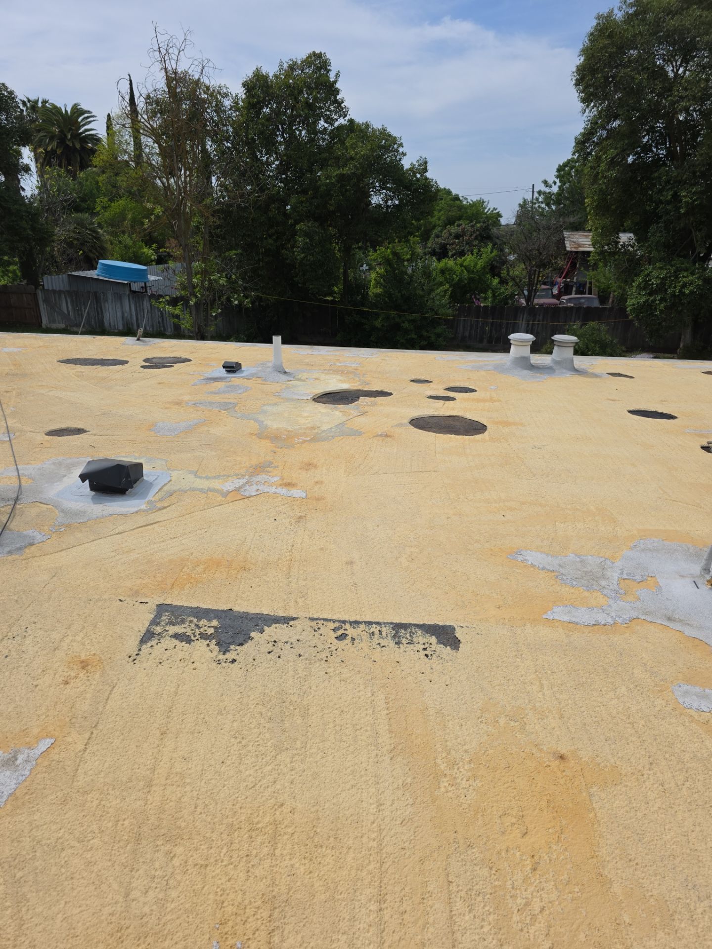Foam Refurbish using Conklin Benchmark/PUMA XL coatings and spray foam by Straight Edge Roofing Inc