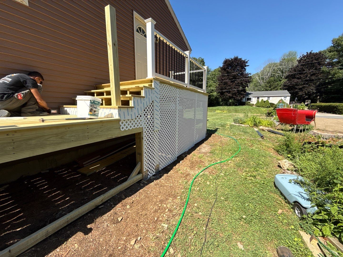 Custom Pressure-Treated Deck and Accessible Ramp Installation in York by Sensible Home Solutions