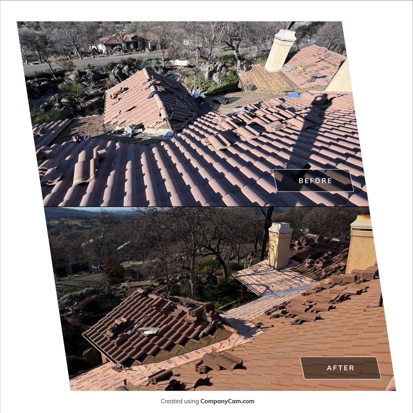 Residential Tile Roof Repair by Nextop Roofing