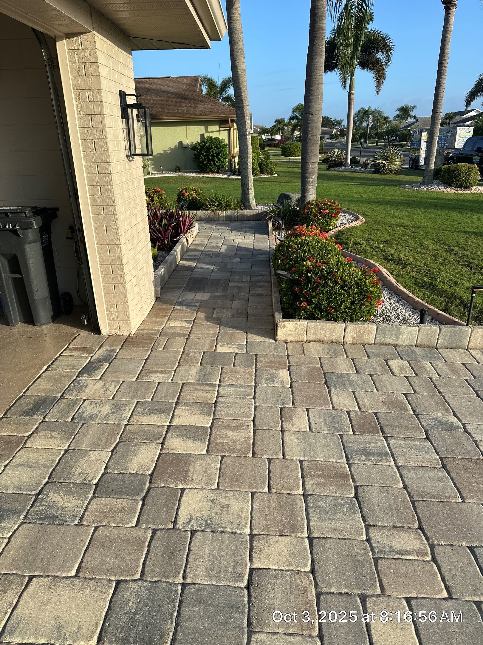 Driveway and Walkway Paver Cleaning and Sealing in Sun City Center by Supreme Paver Experts