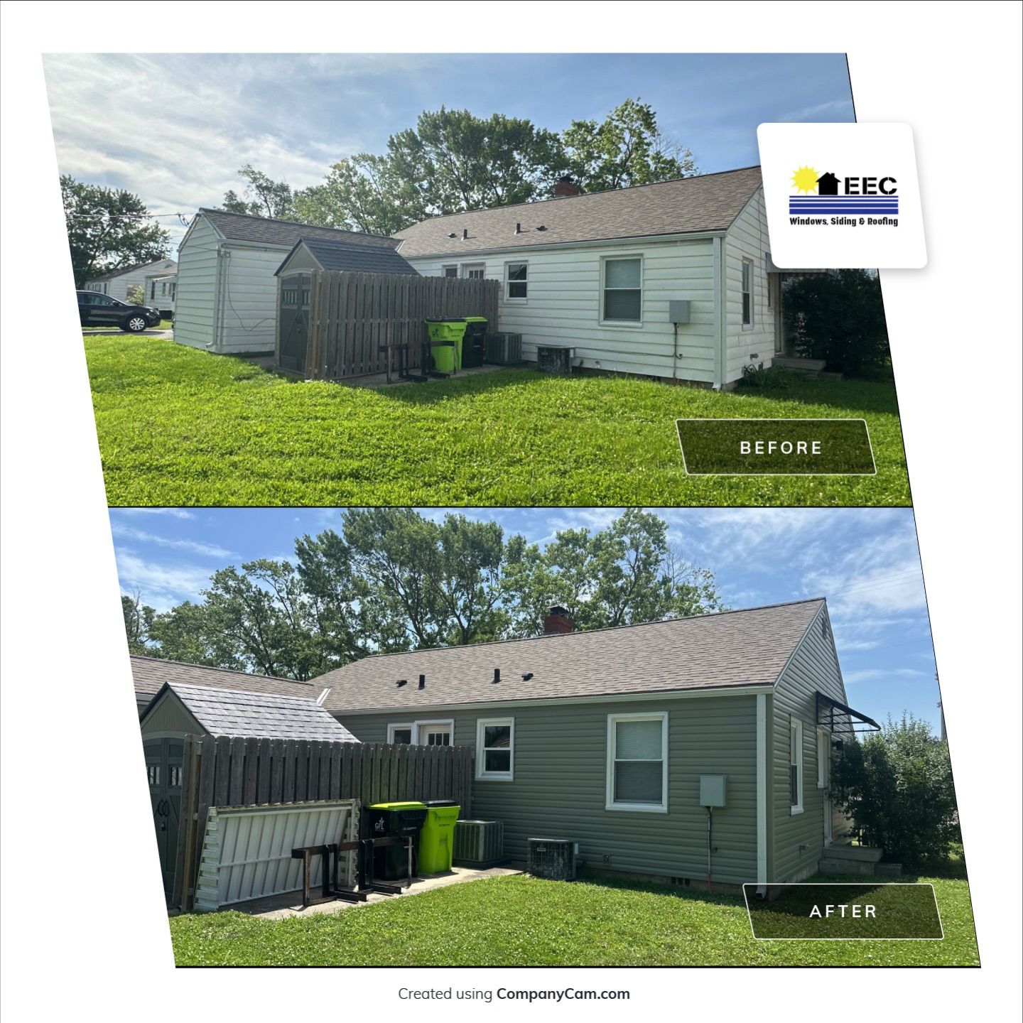 New Cypress Siding going on this North Kansas City Home  by EEC  Windows, Siding & Roofing 
