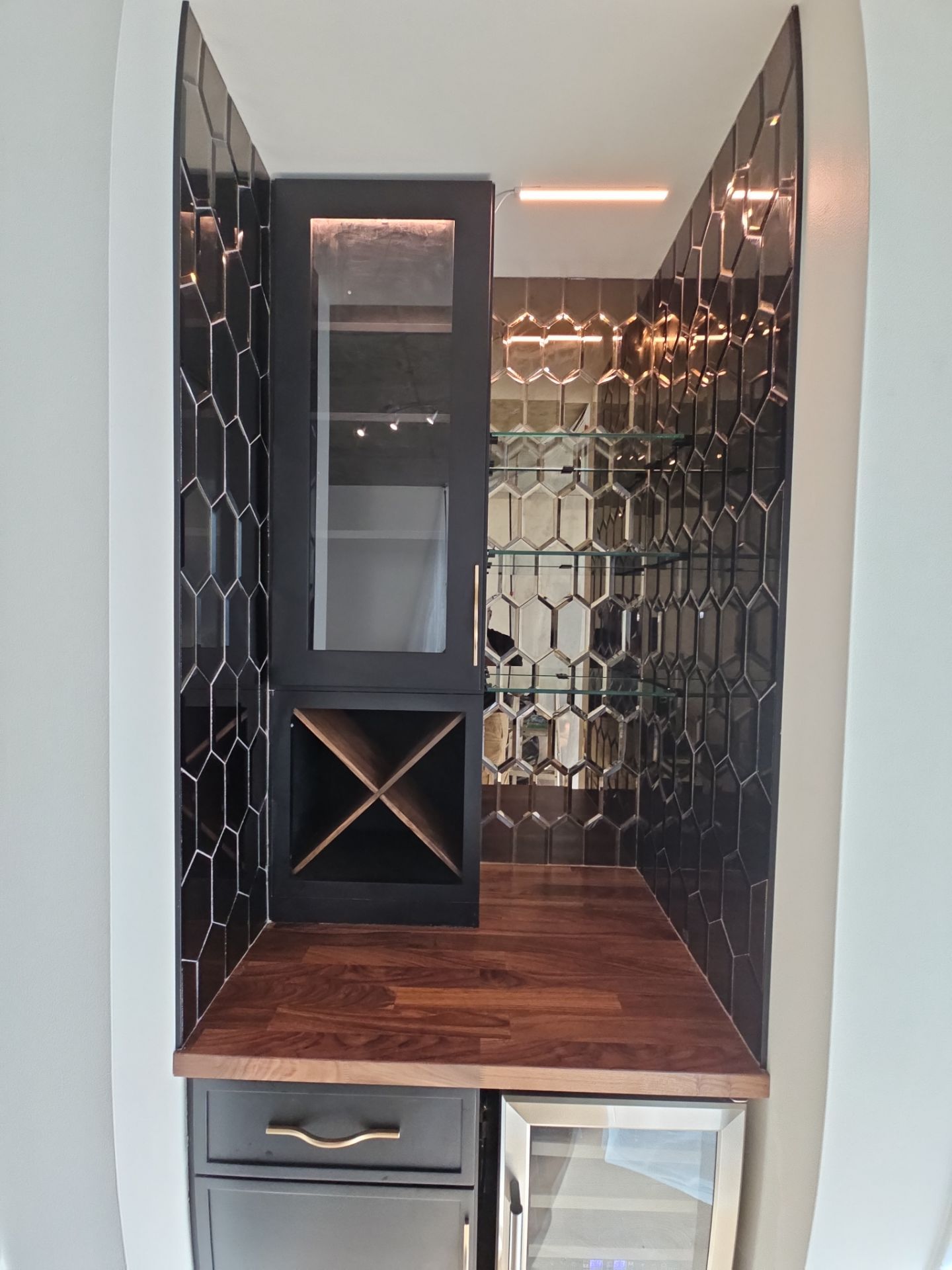 Dry Bar and Kitchen Countertop Conversion by Ajayi Design and Construction 