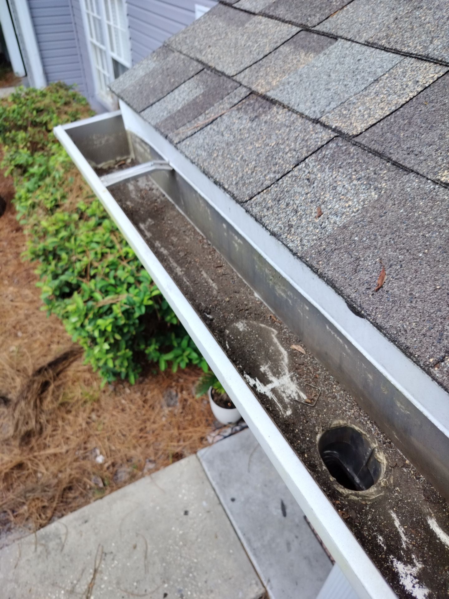 Commercial gutter cleaning Kissimmee & St. Cloud, FL	 after photo with clean gutters