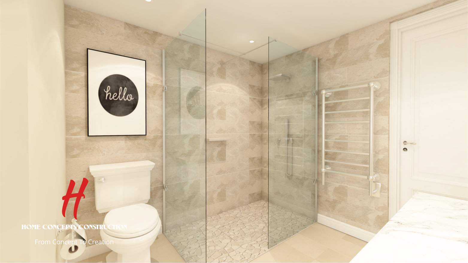 Bathroom Remodel using Tile by Home Concepts Construction