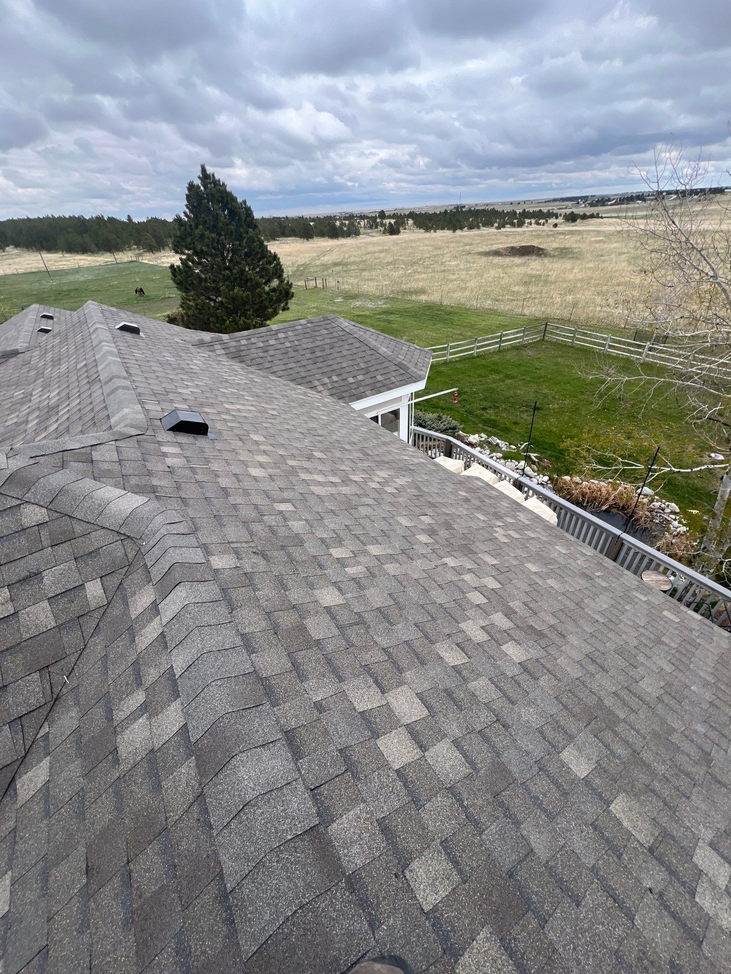 Residential Roofing Installation using Atlas Pinnacle Impact Weathered Wood by Blue Peaks Roofing LLC 