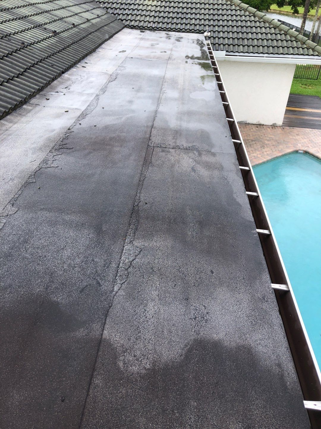 Residential Re-Roof using Polyglass Self-Adhered Flat Deck by First Due Roofing