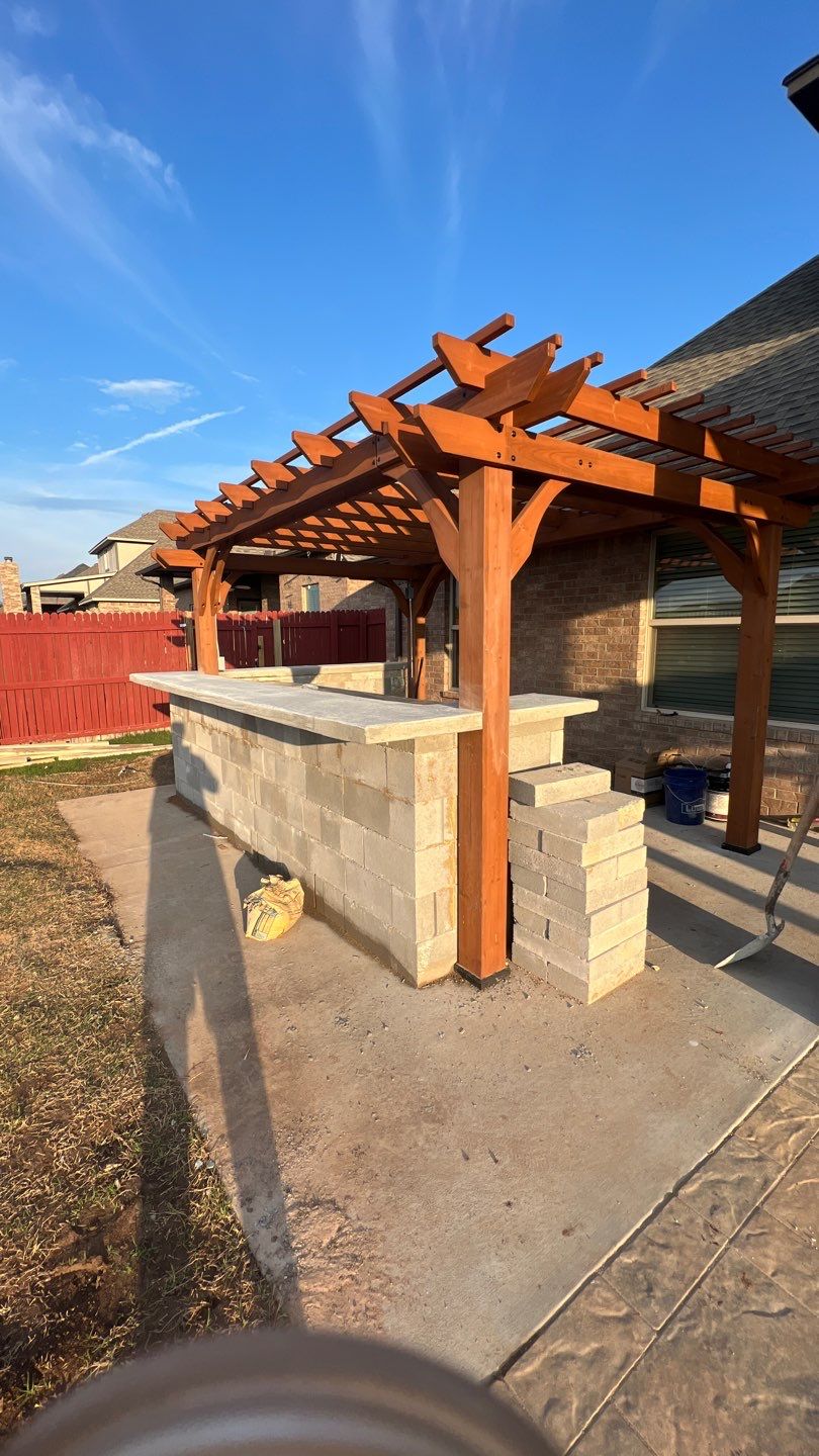 Outdoor kitchen by Clays Services Inc