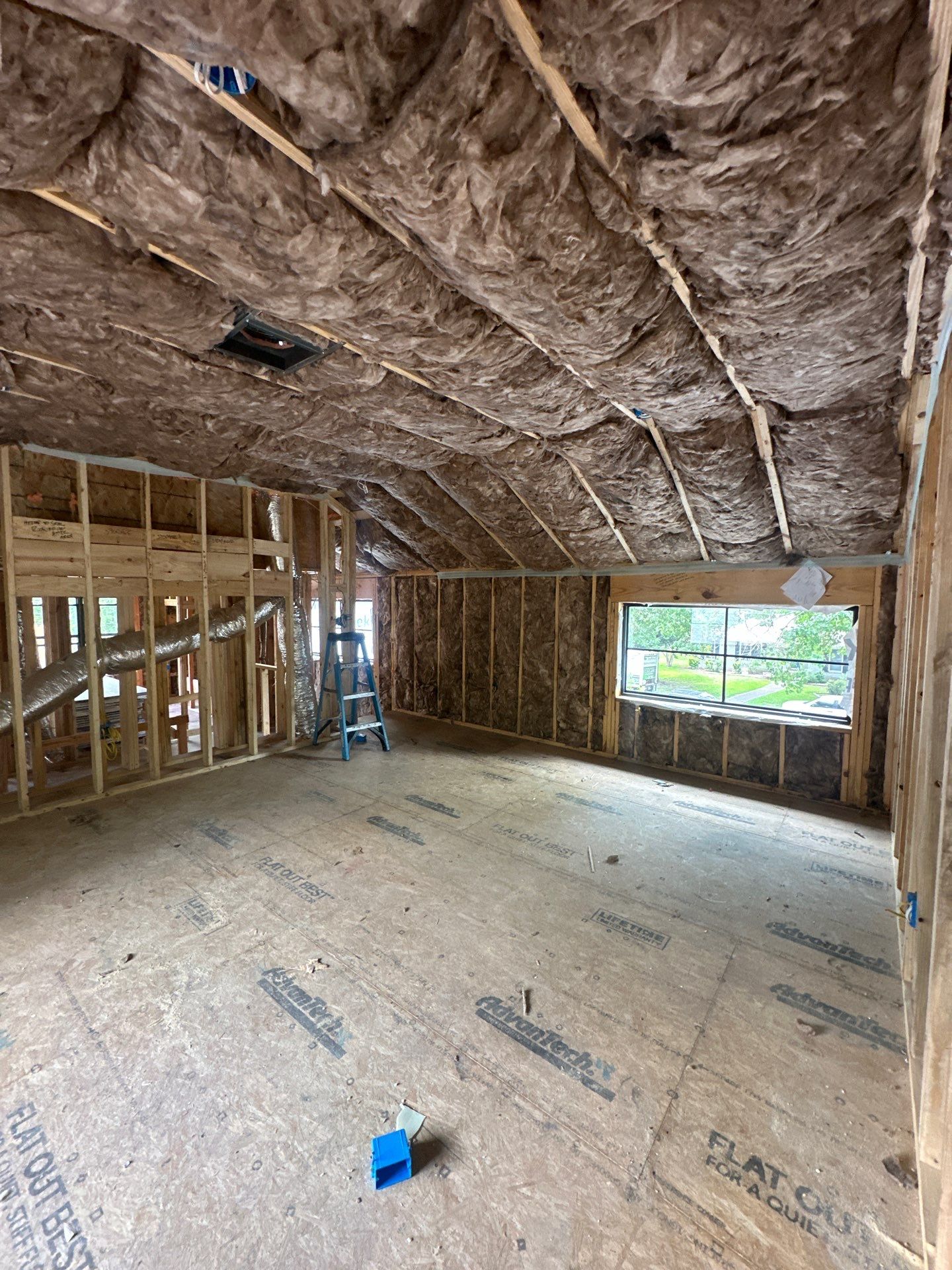 Full install on this new beautiful custom home in Dallas by Apex Insulation Solutions