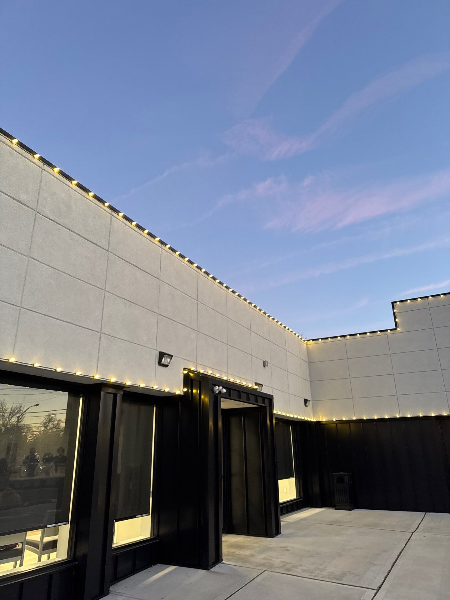 Commercial Holiday Lighting in Red Bank, NJ by Clearview Washing