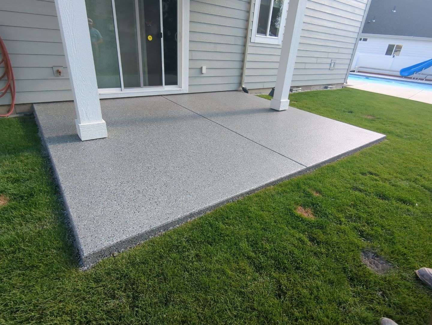 Pool Deck Transformation using Orbit & Patio in Slate Hybrid by Croc Coatings, LLC