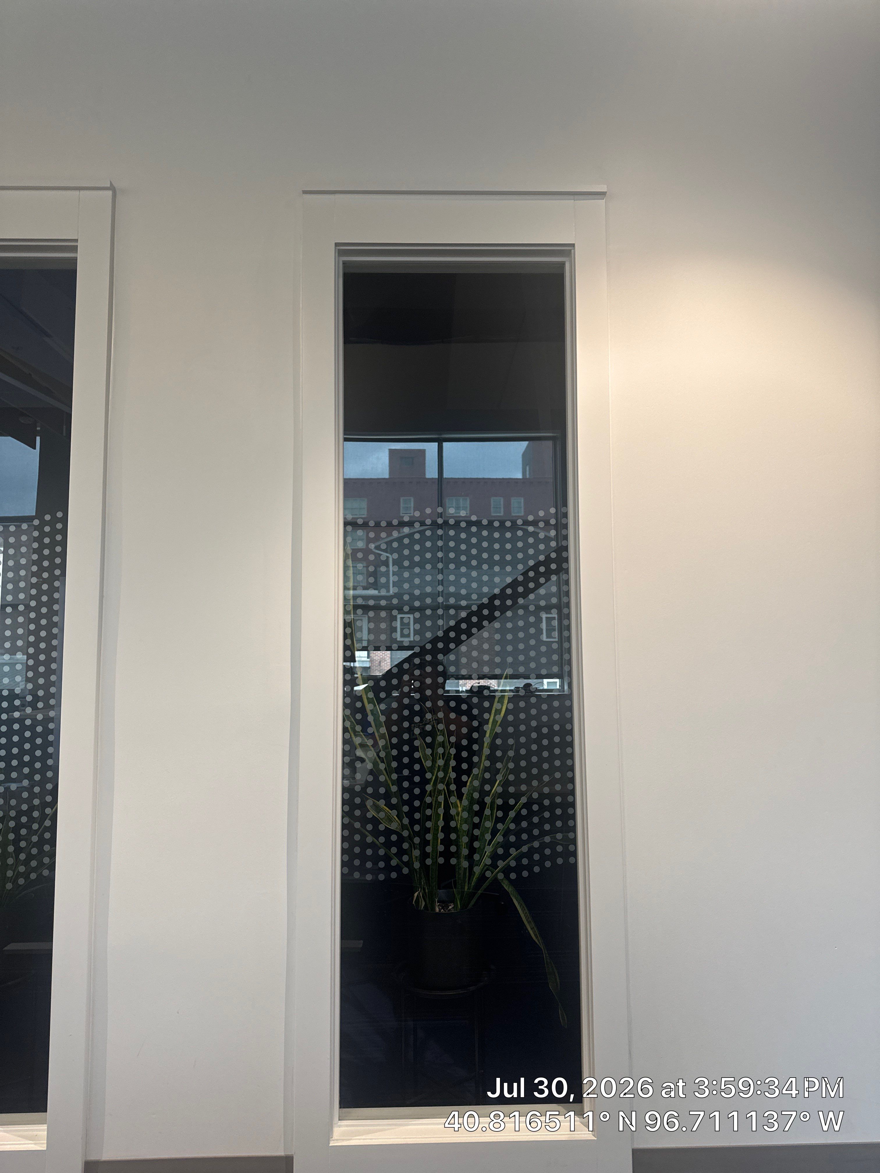 Commercial Office Interior Upgrades with Privacy Film and TV Mounting by CompanyCam Sales Demo