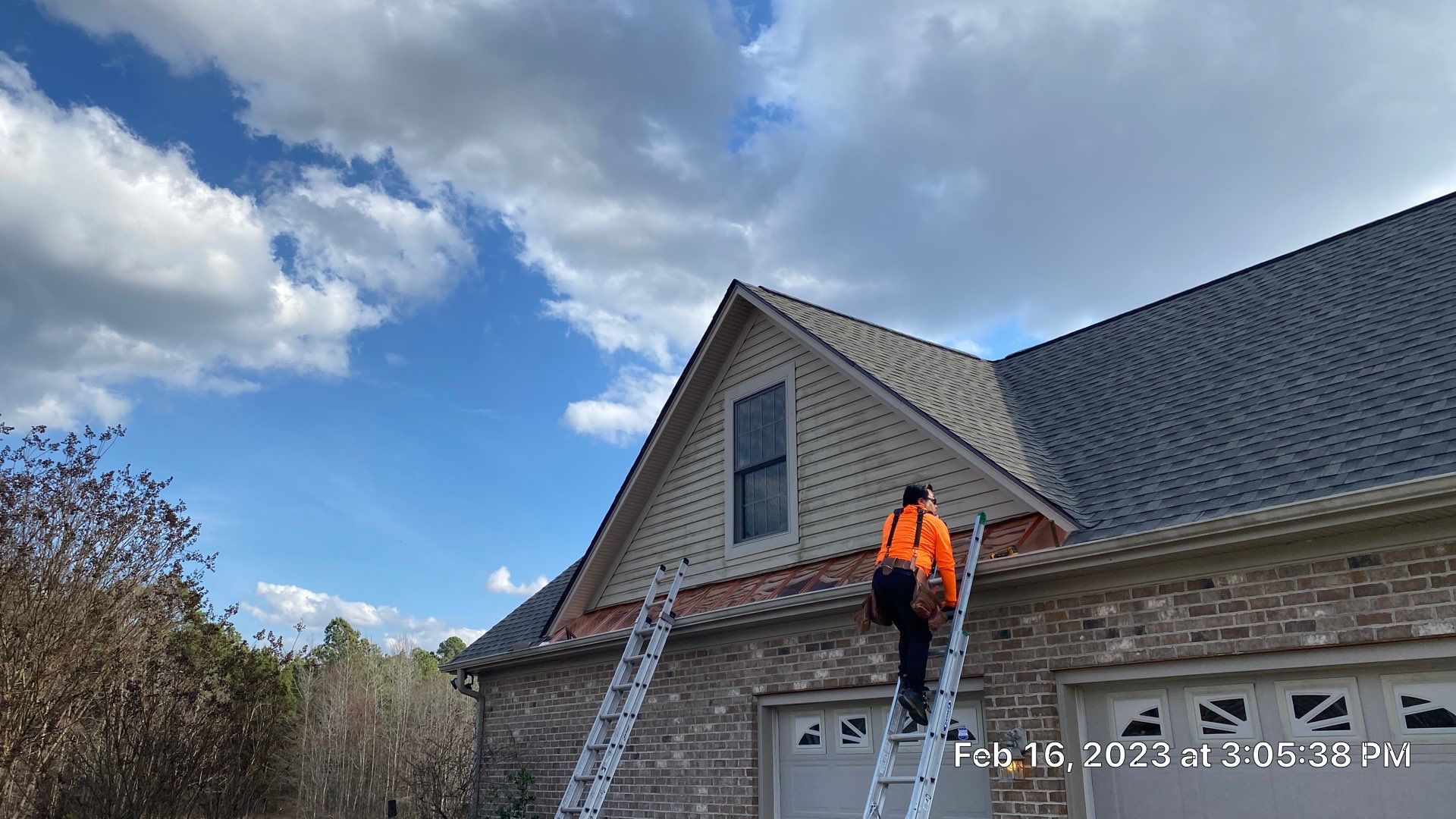 GAF Weathered Wood and Custom Copper by Just In Time Roofing and Restoration