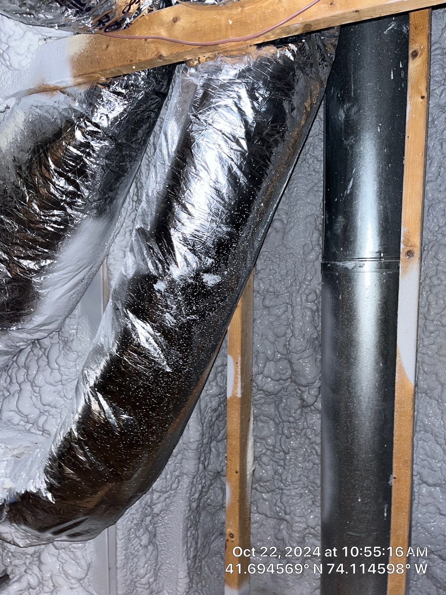 Attic Insulation using open cell spray foam by NYS Foam & Energy