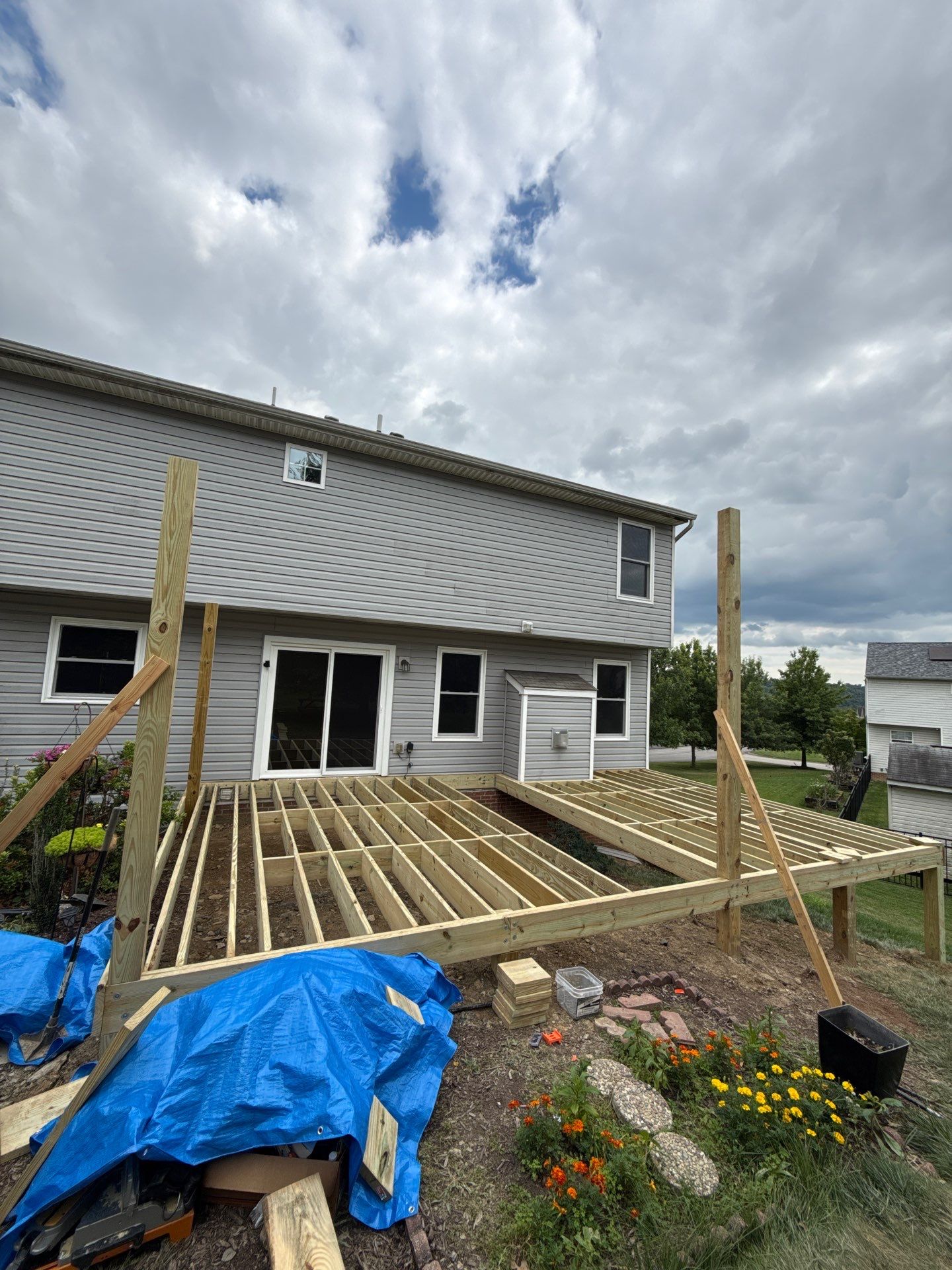 Custom Composite Deck Build with Gabled Roof in Jefferson Hills by Cousins Roofing Siding & Decks