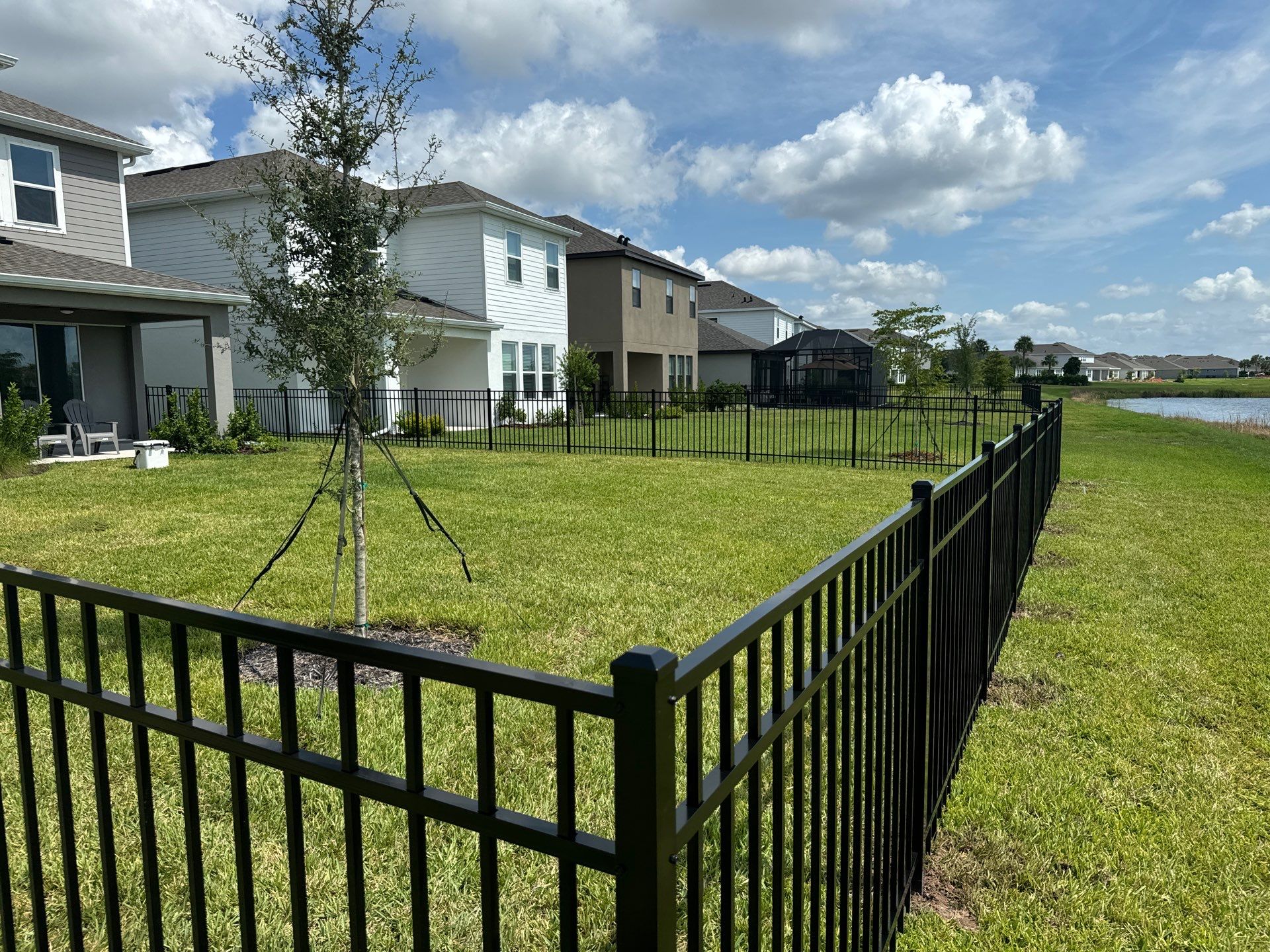 Aluminum Fence Installation using 3 Rail Aluminum Fence by Asap fence and gates, LLC