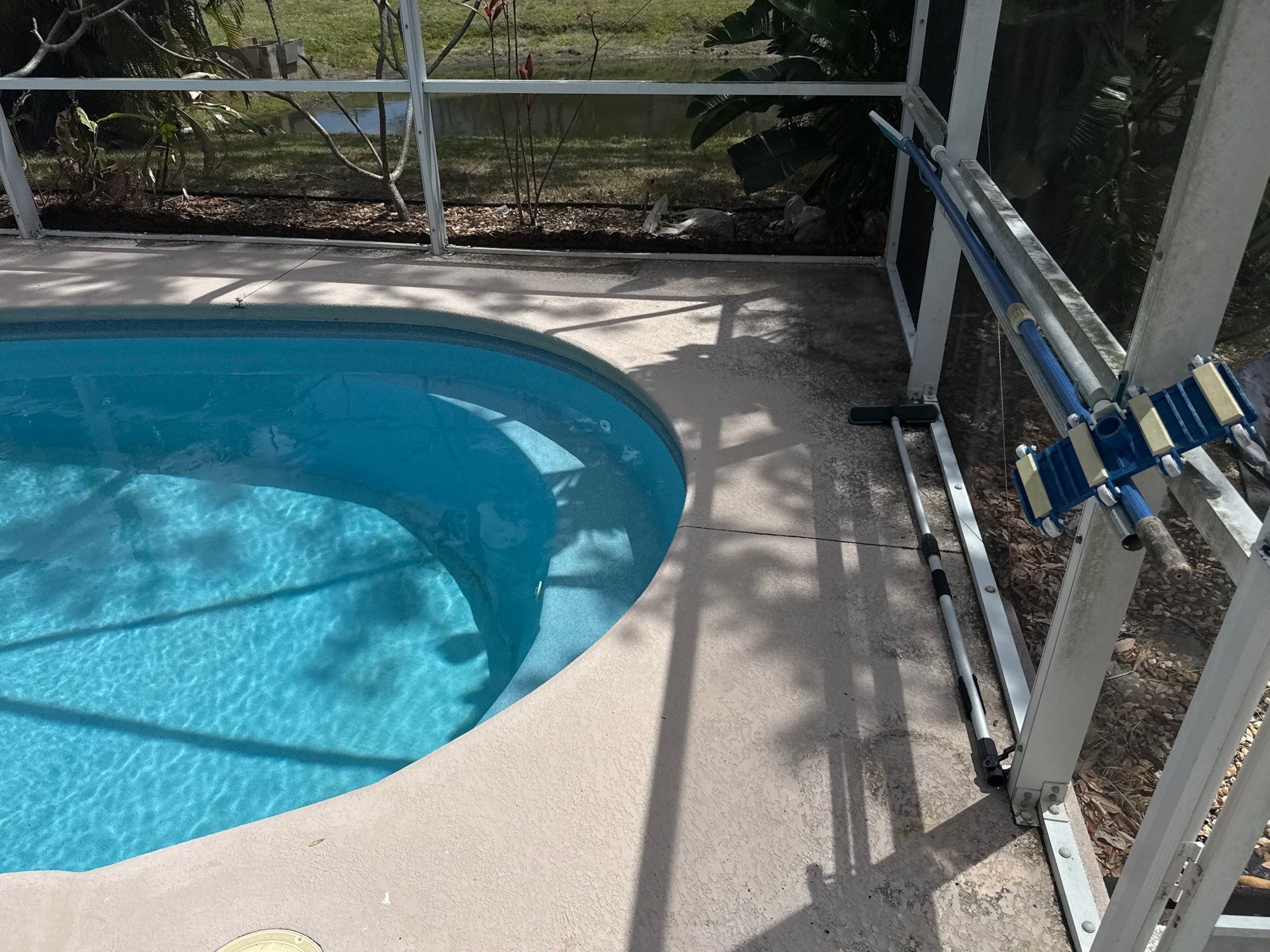 Pool Cage & Painted Pool Deck Cleaning in Sarasota, FL | Soft Wash by Sunshine AquaWash
