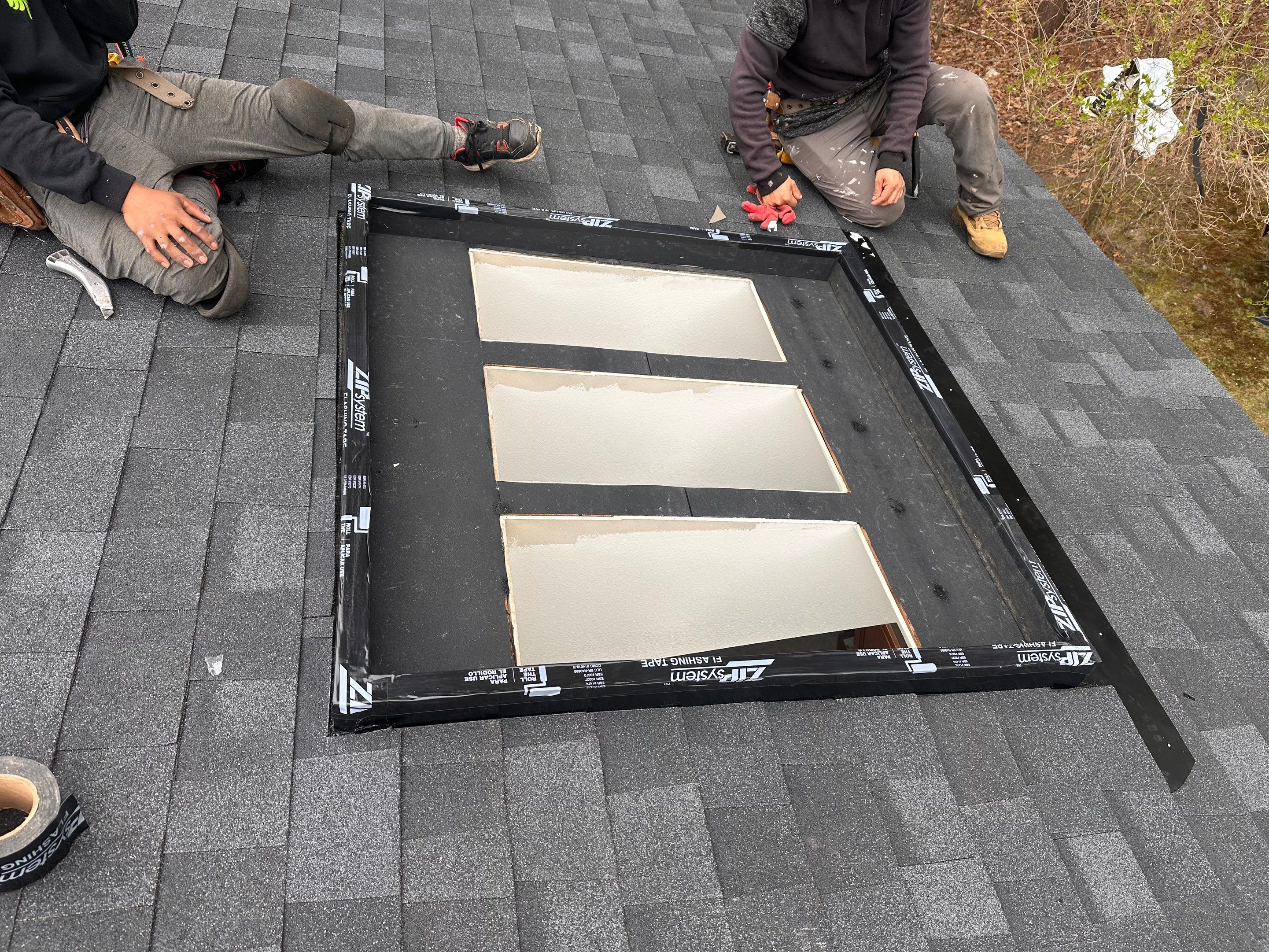 Roof Replacement & Velux Double Bubble Skylight Installation – Madbury, NH by Tall pine roofing
