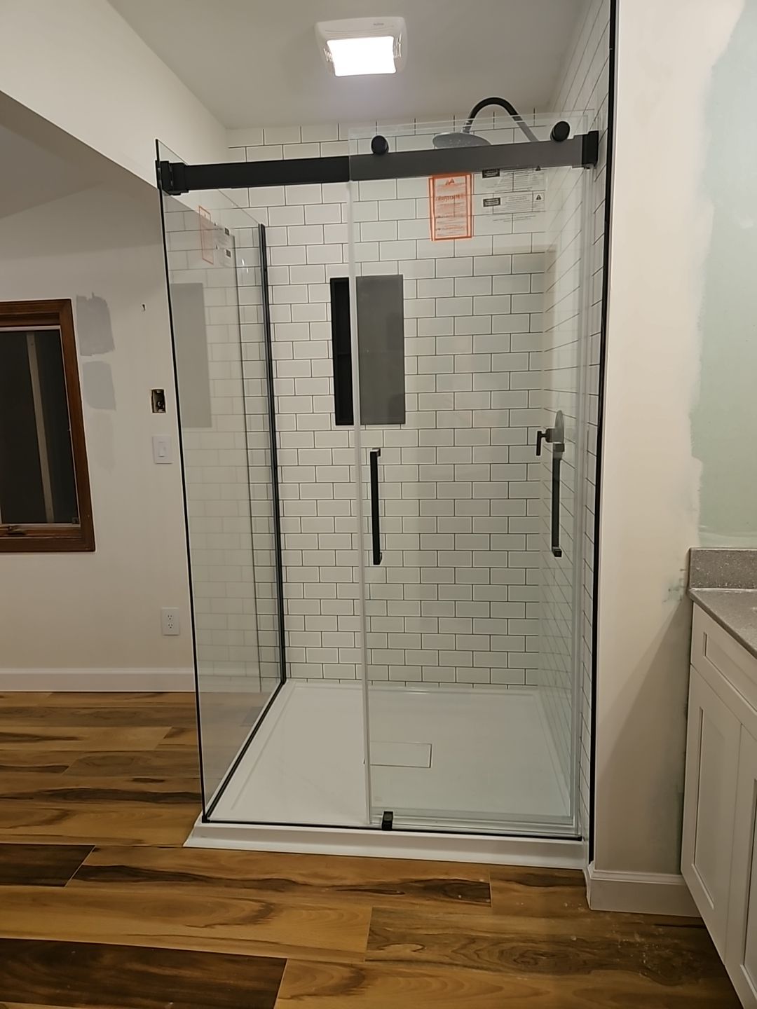 Full Bathroom Remodel, customer painting themselves by The Shower Company