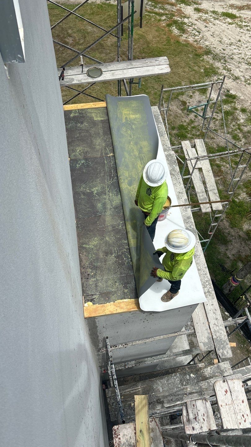 Residential Install of Flat TPO by International Roofing