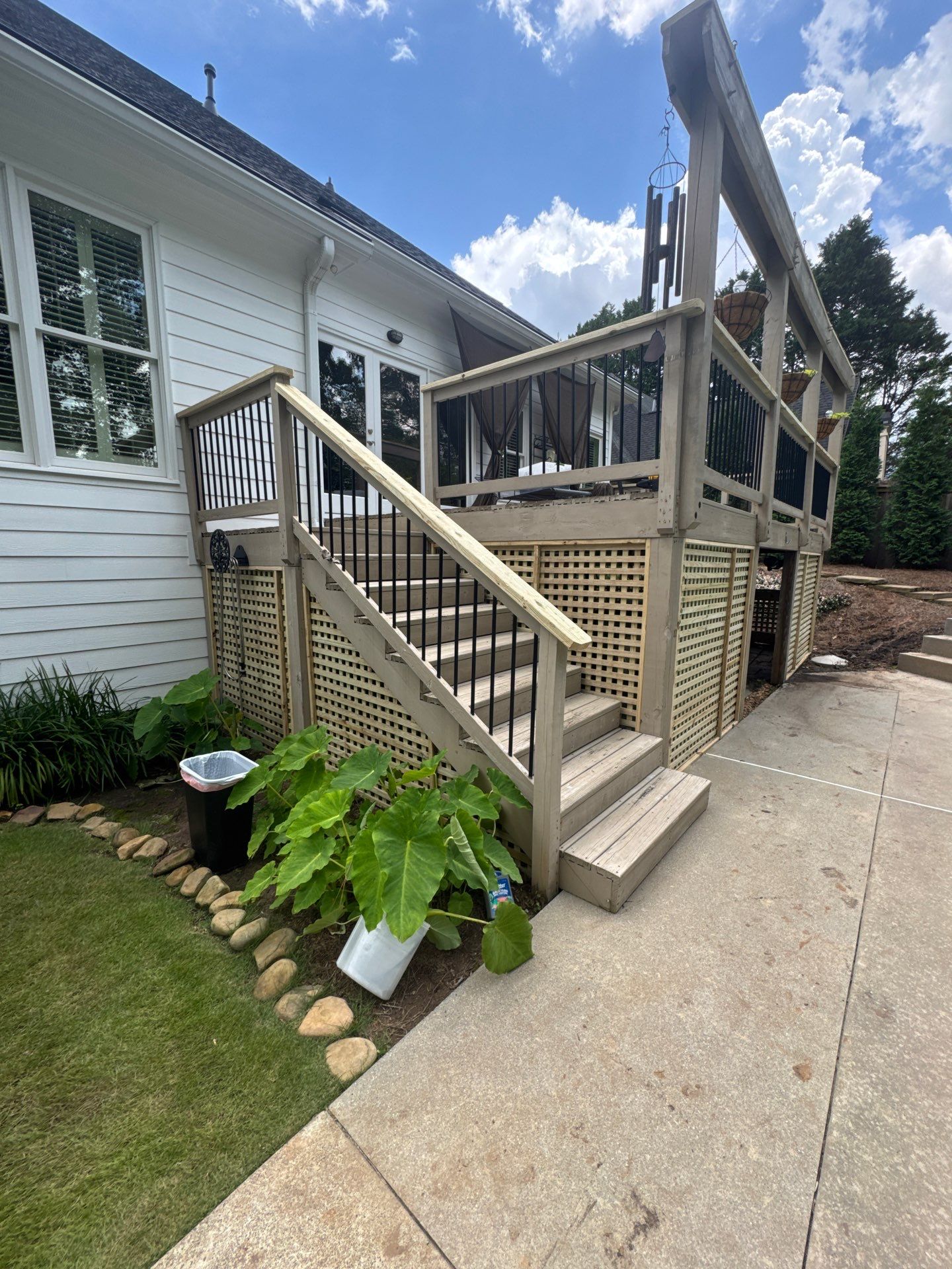 Elevated Wood Deck Refresh with New Lattice Skirting in Marietta by Swift Home Renovations
