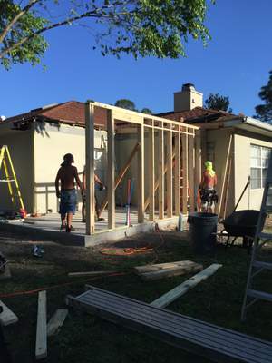 Residential Bedroom Addition with Concrete Slab and Stucco in Palm Bay