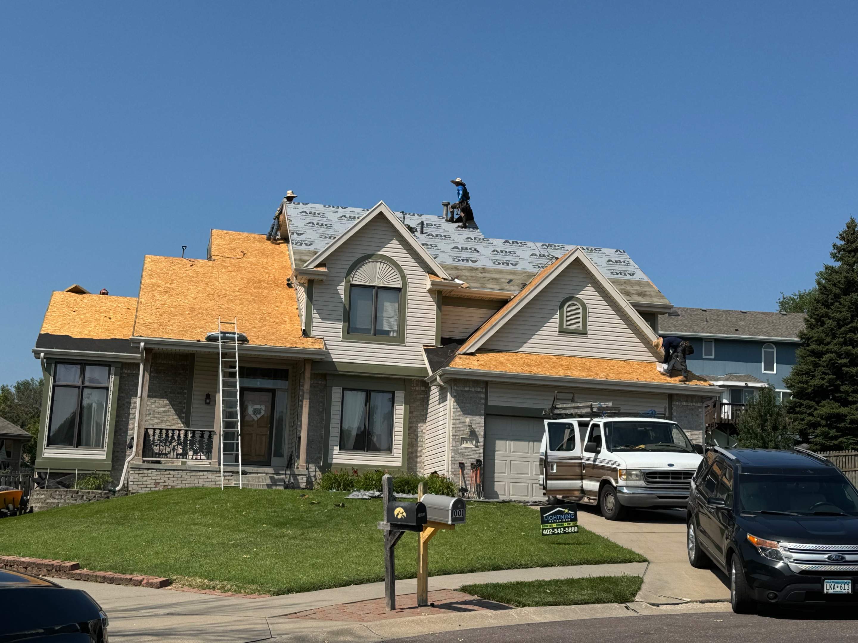 Residential Roofing Installation using IKO Nordic Glacier Impact Resistant Class 4 by Lightning Exteriors