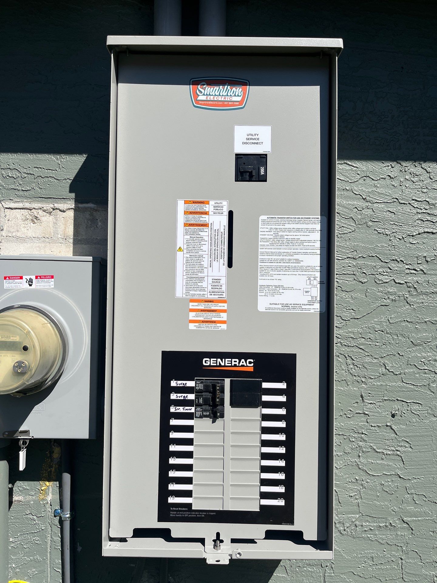 Electrical Upgrade and Generator install in Longwood by Smartron Electric