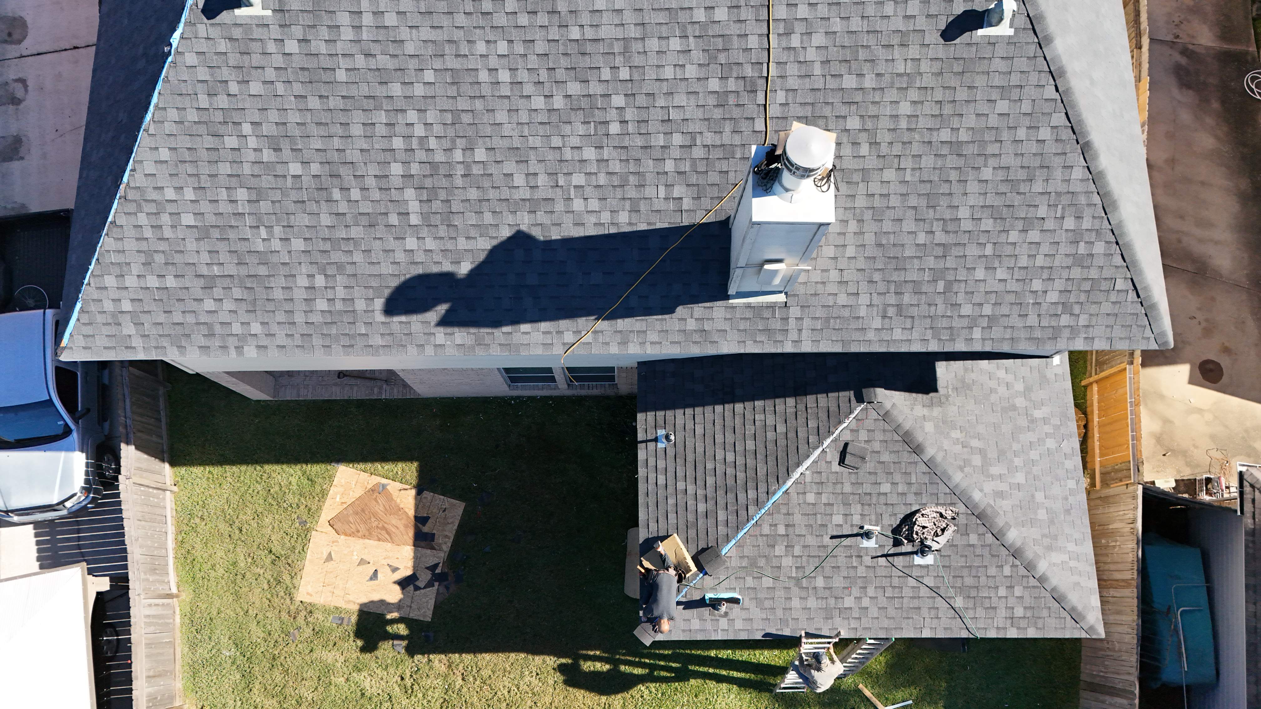 Roof Replacement + Interior Ceiling Restoration — Humble, TX by PL Roofing & SB Roofing, LLC.
