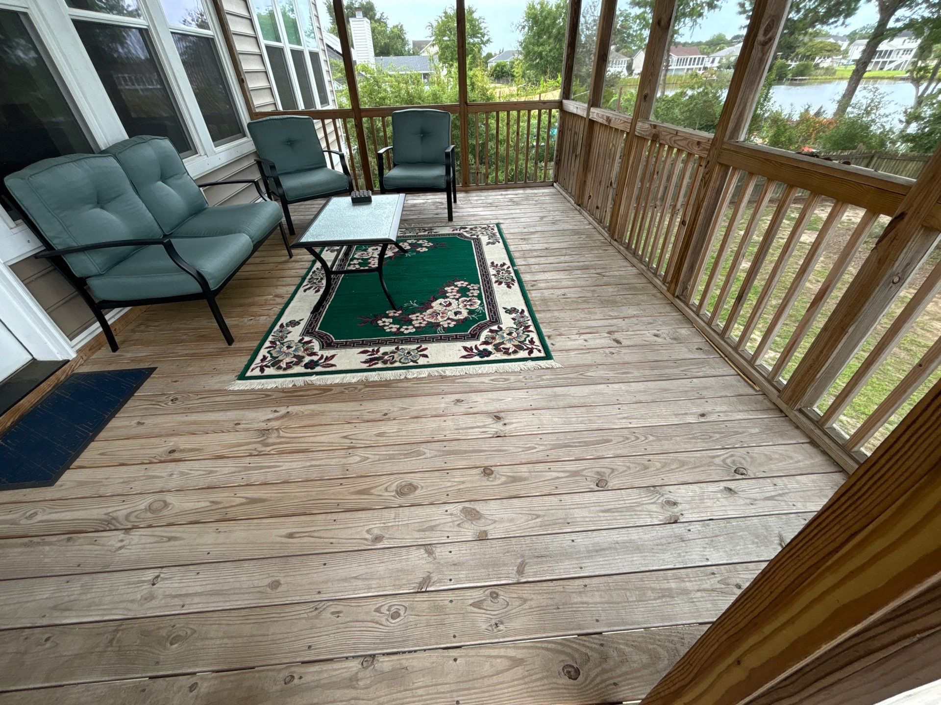 Weathered Deck and Screened Porch using Wood Sealant by DuraSeal