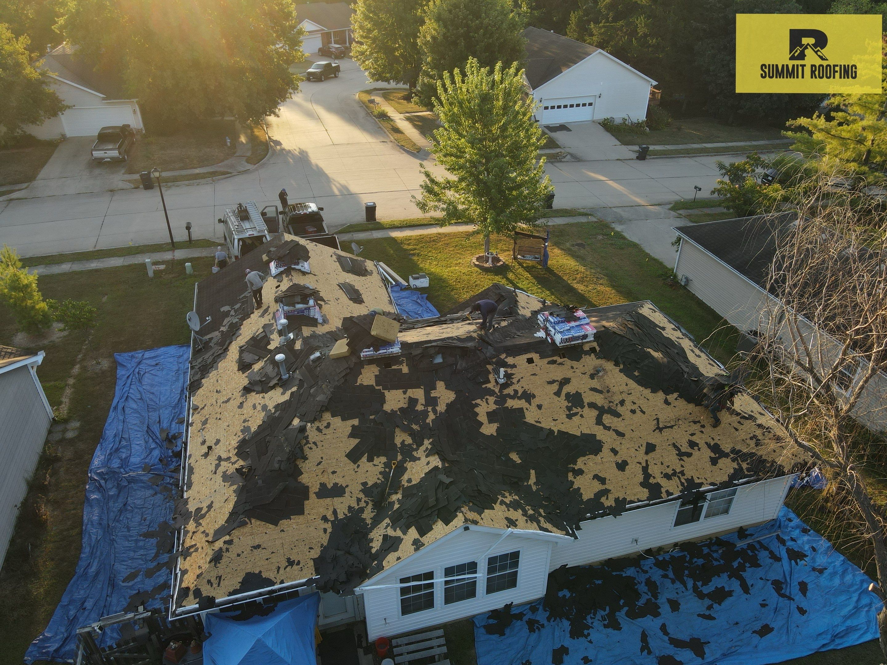 Architectural Shingle Roof Replacement and Decking Repair in Columbia by Summit Roofing