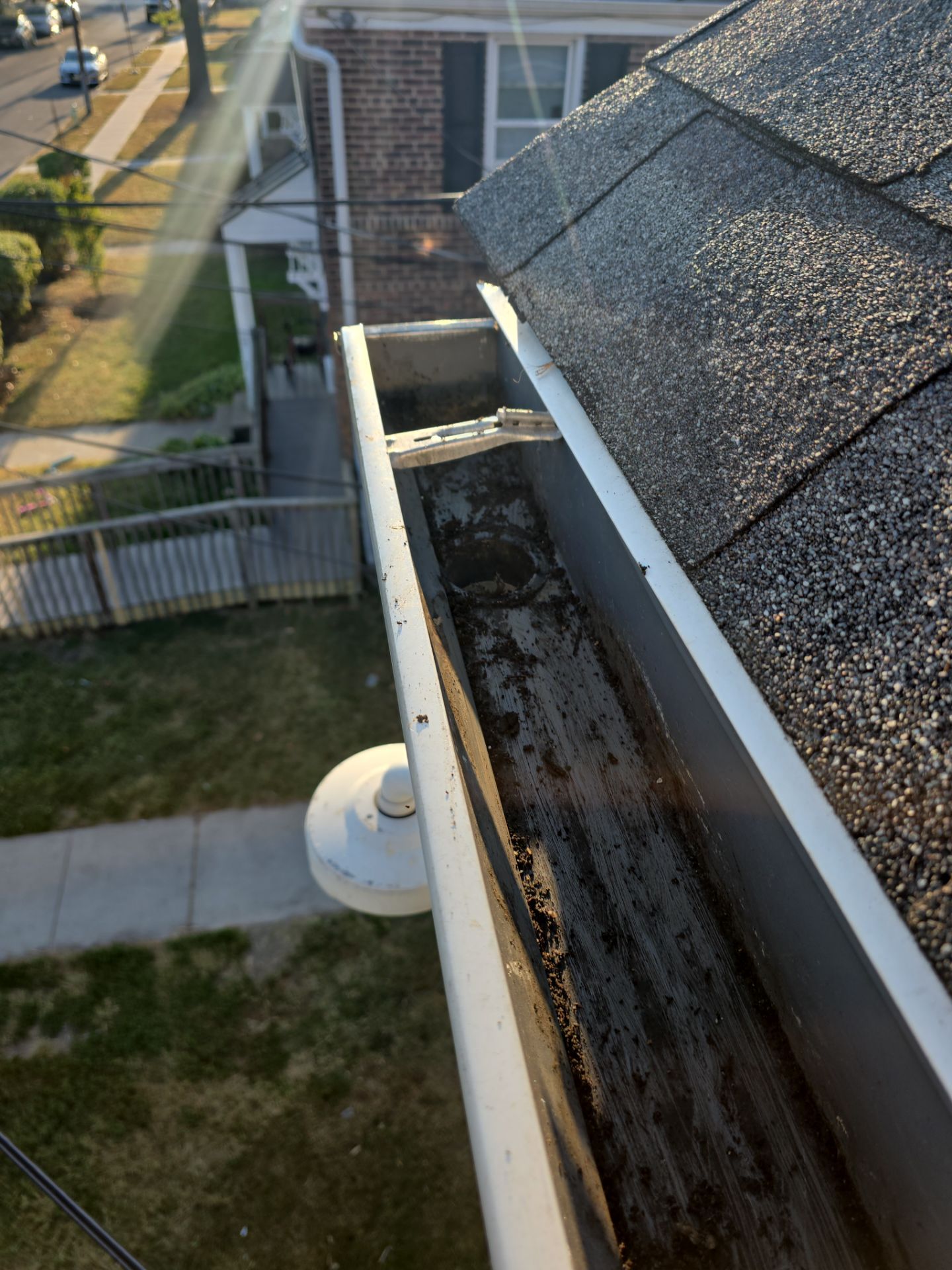 Commercial gutter cleaning Cherry Hill & Camden, NJ after photo with clean gutters