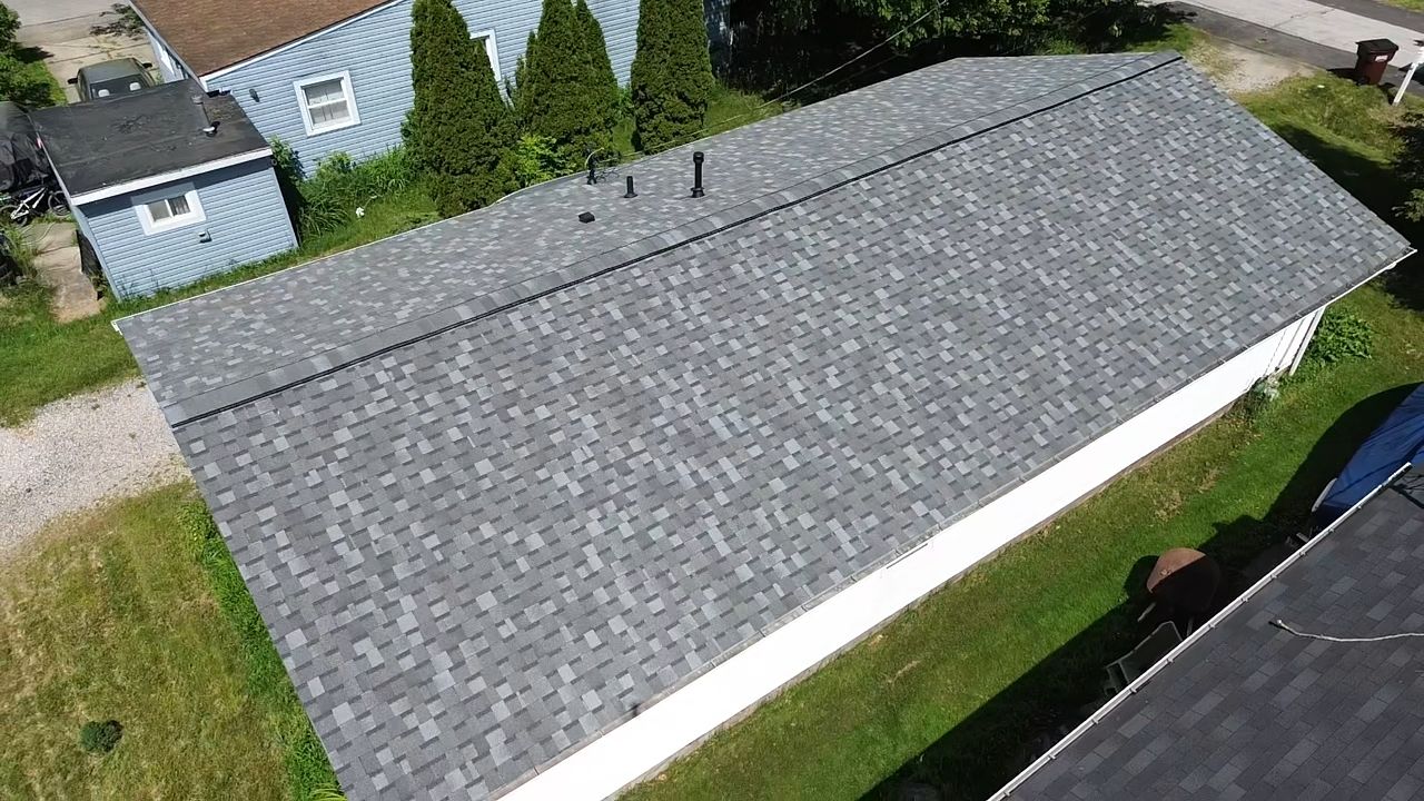 Atlas Pinnacle, Color, Coastal Granite, Drip Edge, Color, Birch White by Eagle Eye Roofing