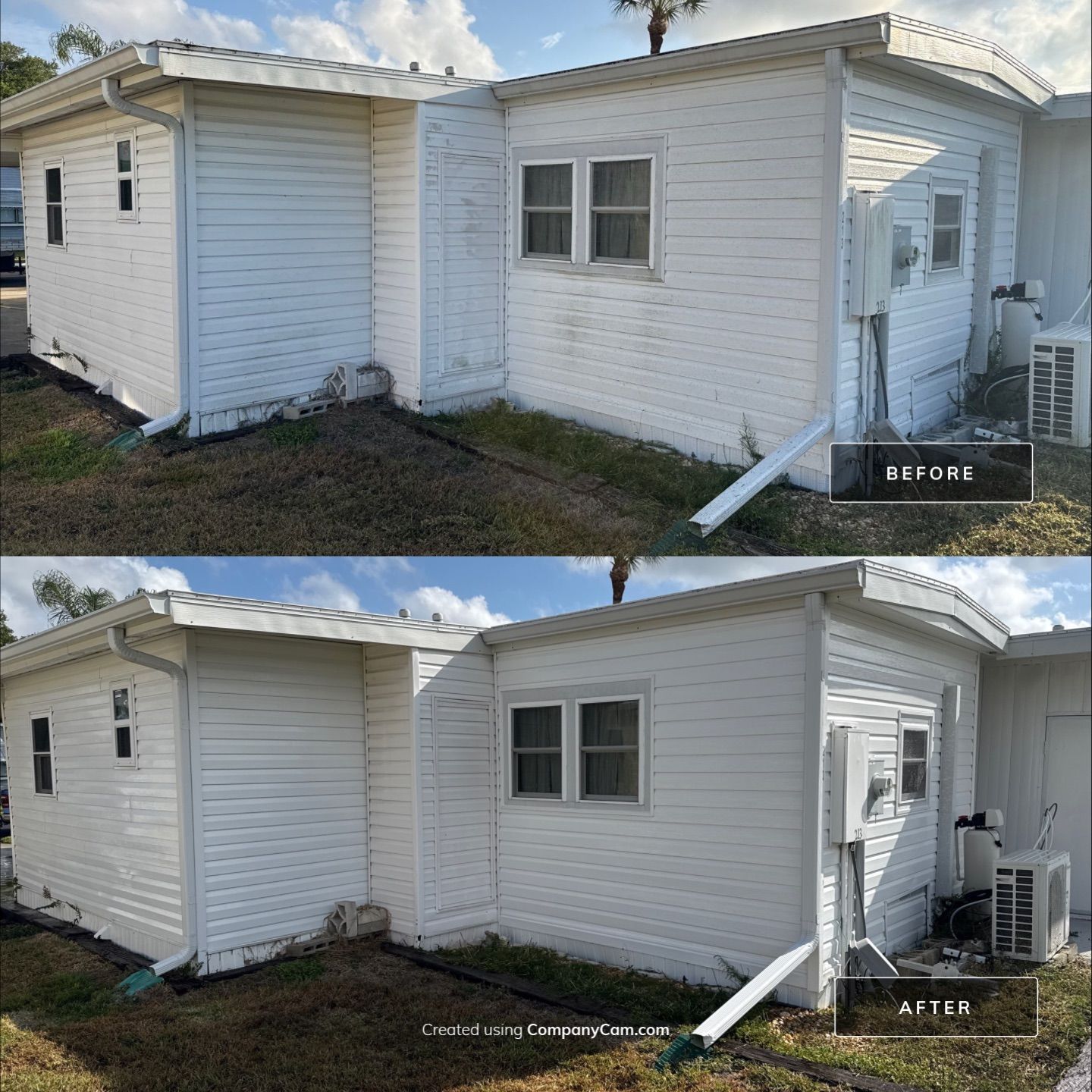 Mobile Home Soft Wash & TPO Roof Cleaning in Leisure Lake Mobile Home Park – Palmetto, FL by Sunshine AquaWash