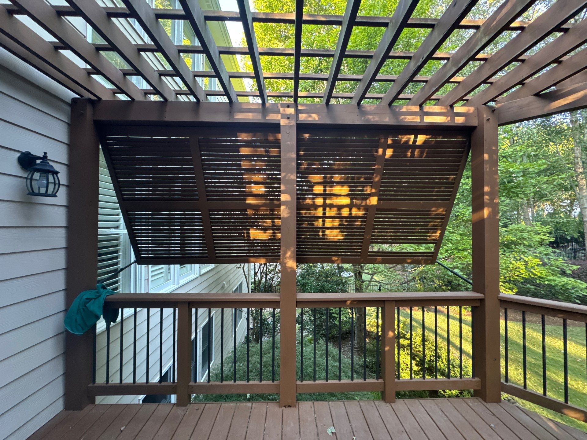 Exterior Deck and Pergola Staining Project in Kennesaw by Swift Home Renovations