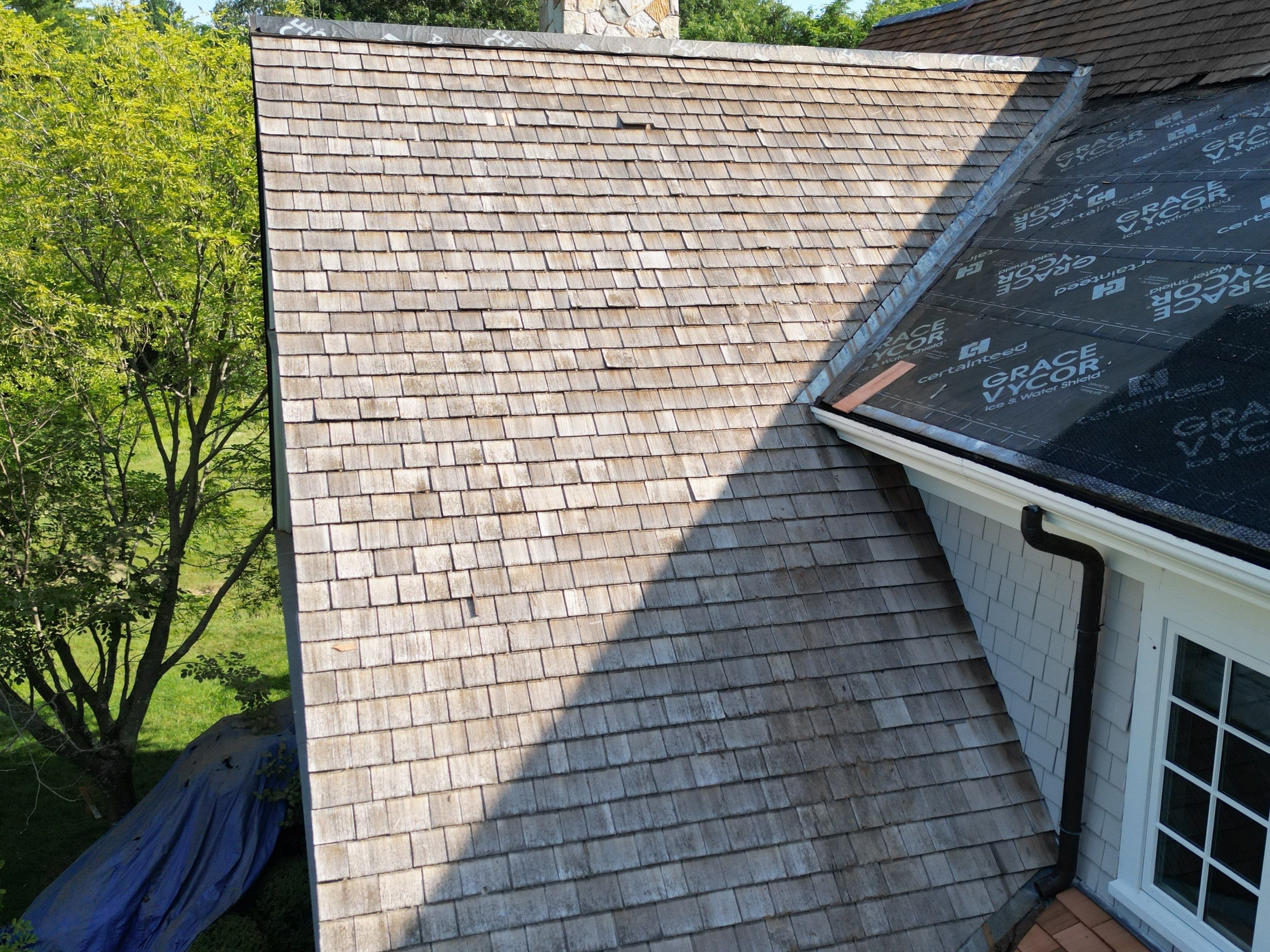 Cedar Shake Roof Restoration by Mighty Dog Roofing of Greater Middlesex County