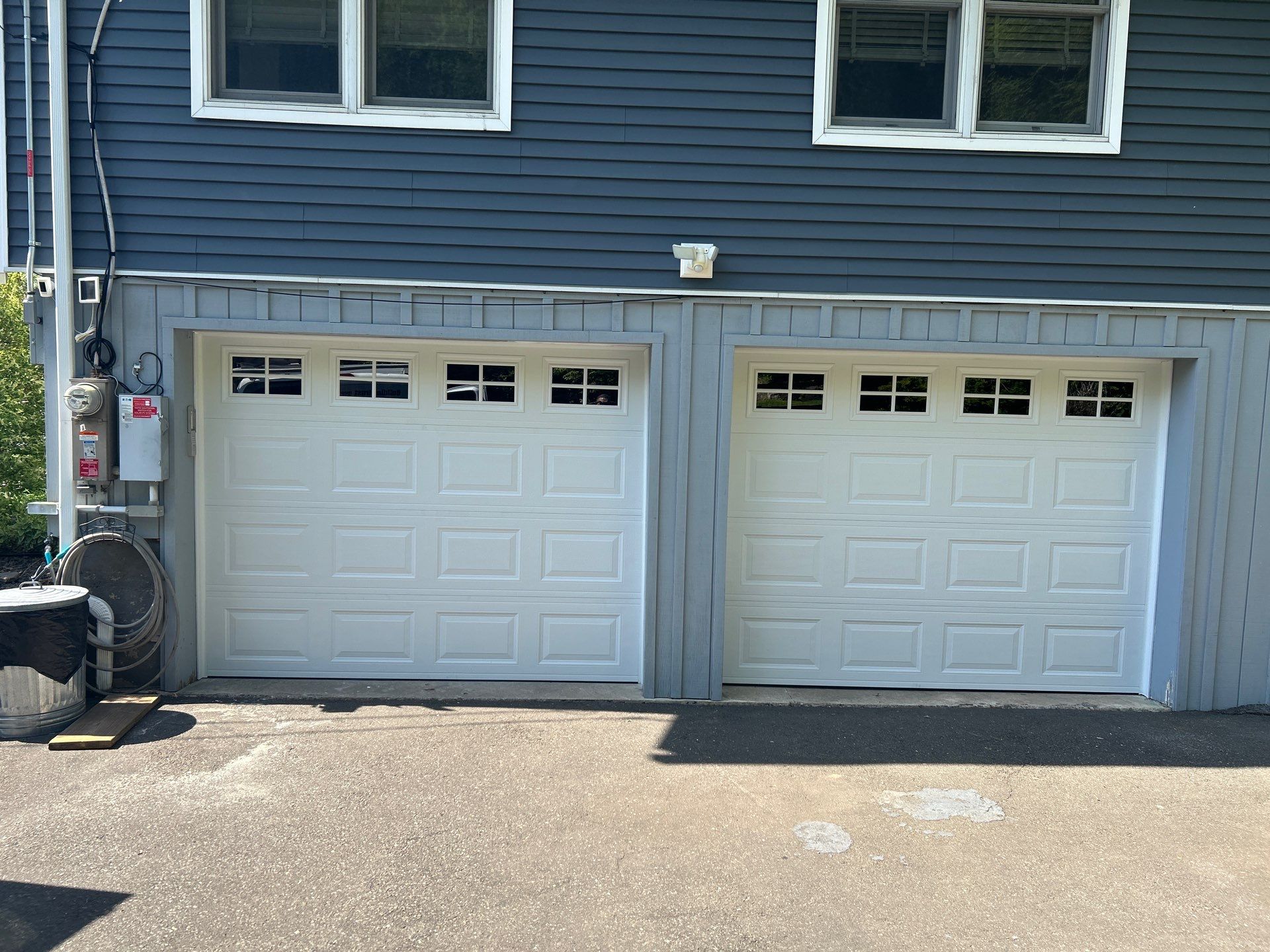Double Garage Door Upgrade by DiGiorgi Roofing and Siding Inc