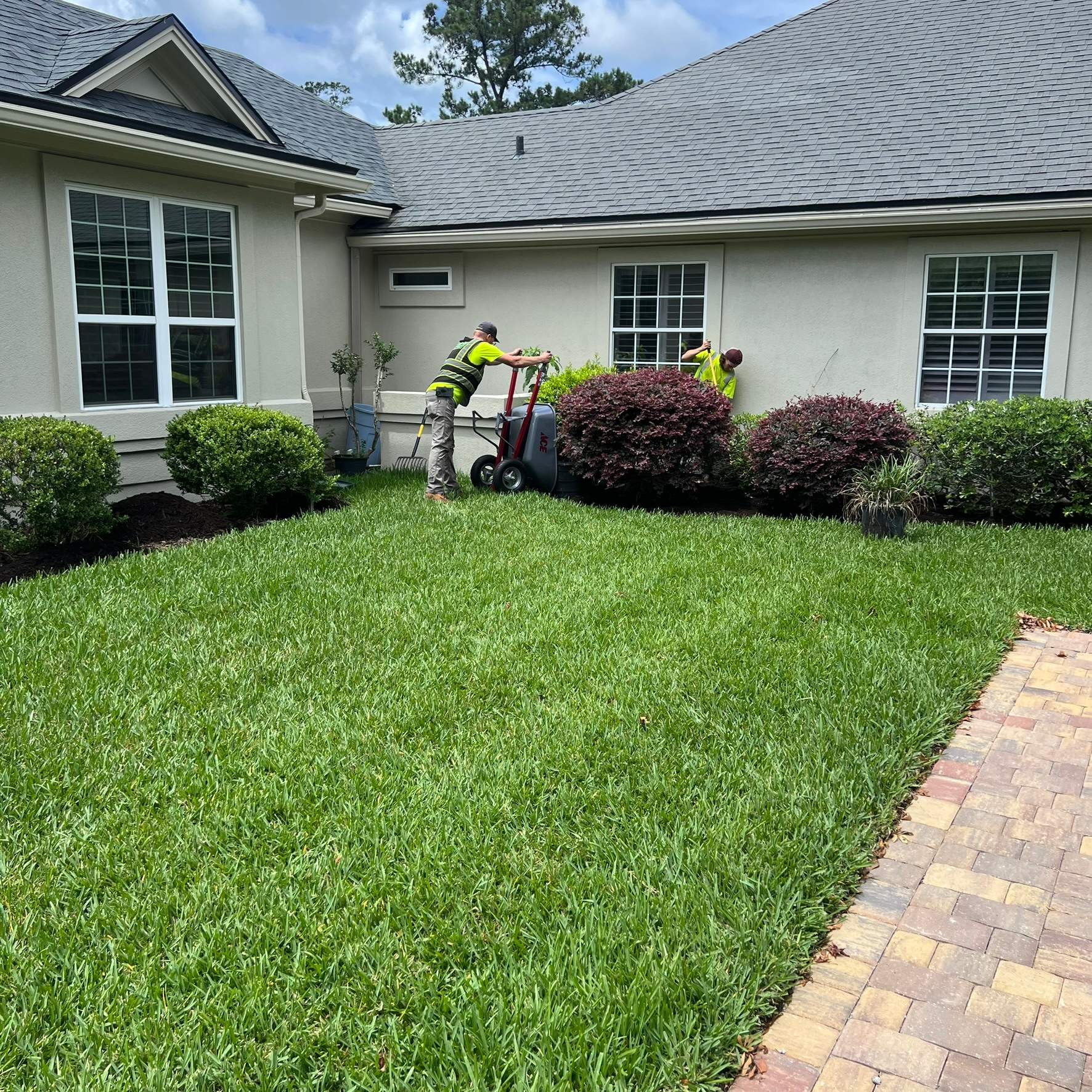 Plant & Mulch Installation | Deerwood Country Club by ProGreen Services