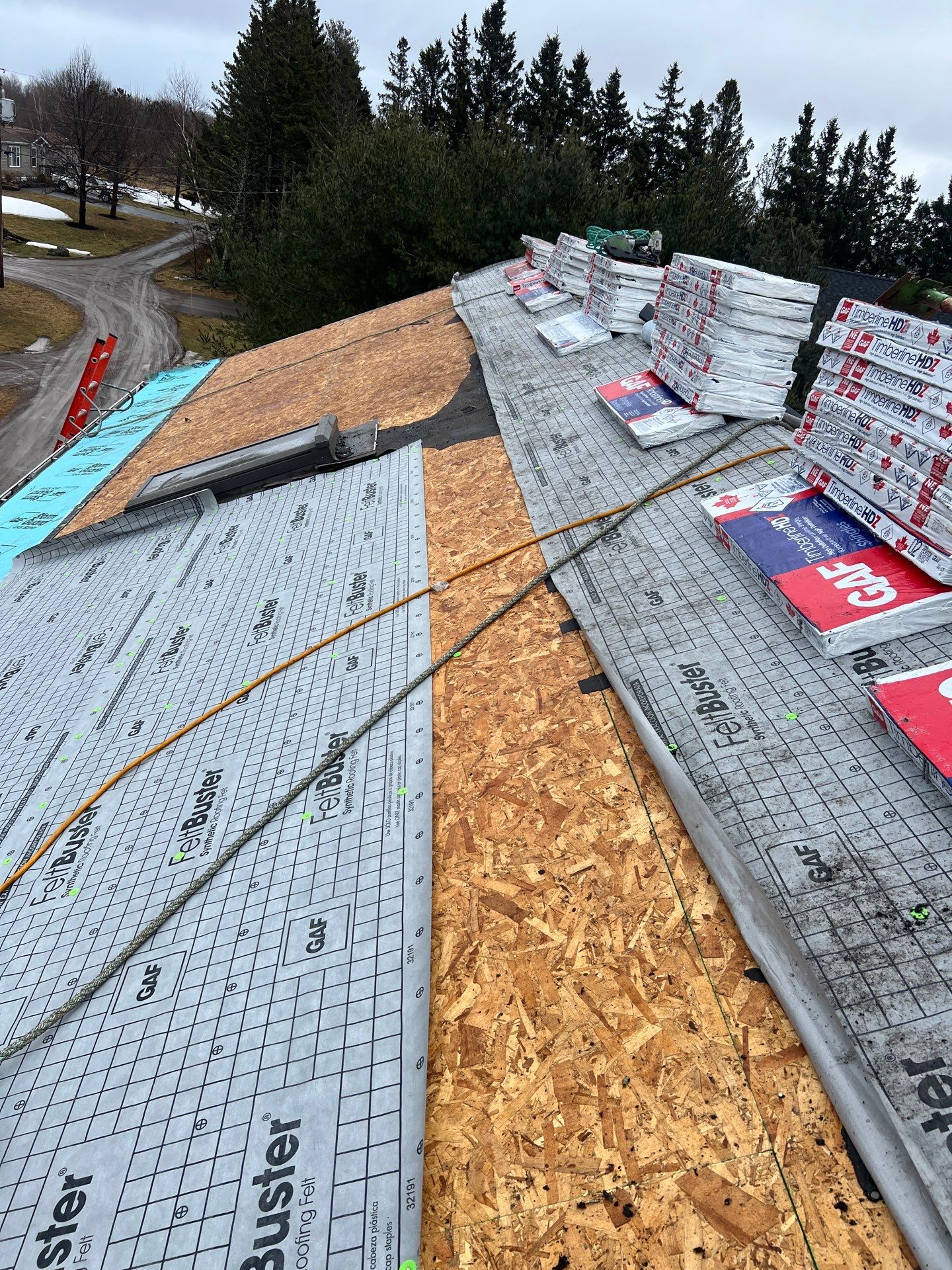 Residential Roofing Installation using GAF Timberline HDZ Shingles by Artisan Roofing & Home Improvements Inc.