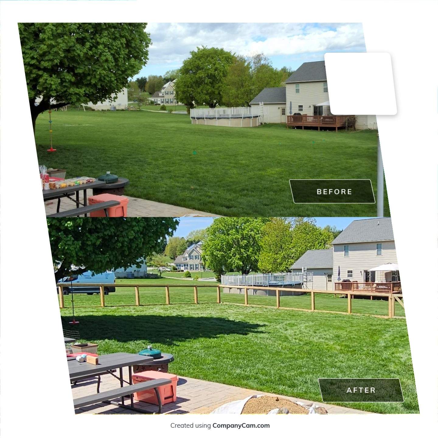 Picture Frame with Black Coated Wire by Kingdom Fence & Supply