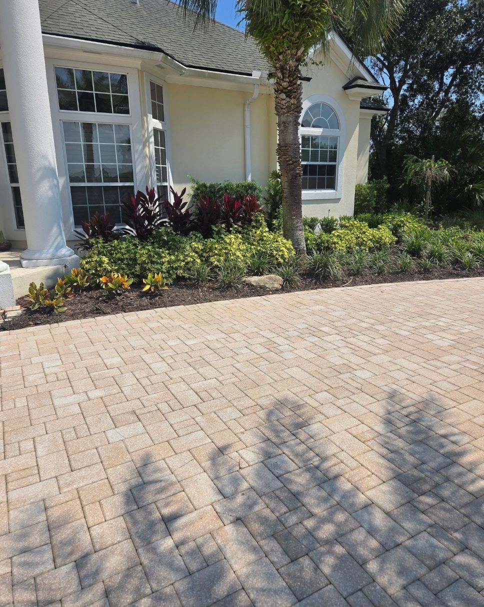 Paver Driveway using PolySand and Concrete Sealant  by DuraSeal