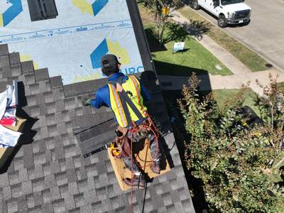 Residential Roofing Installation using GAF Timberline HDZ Weathered Wood